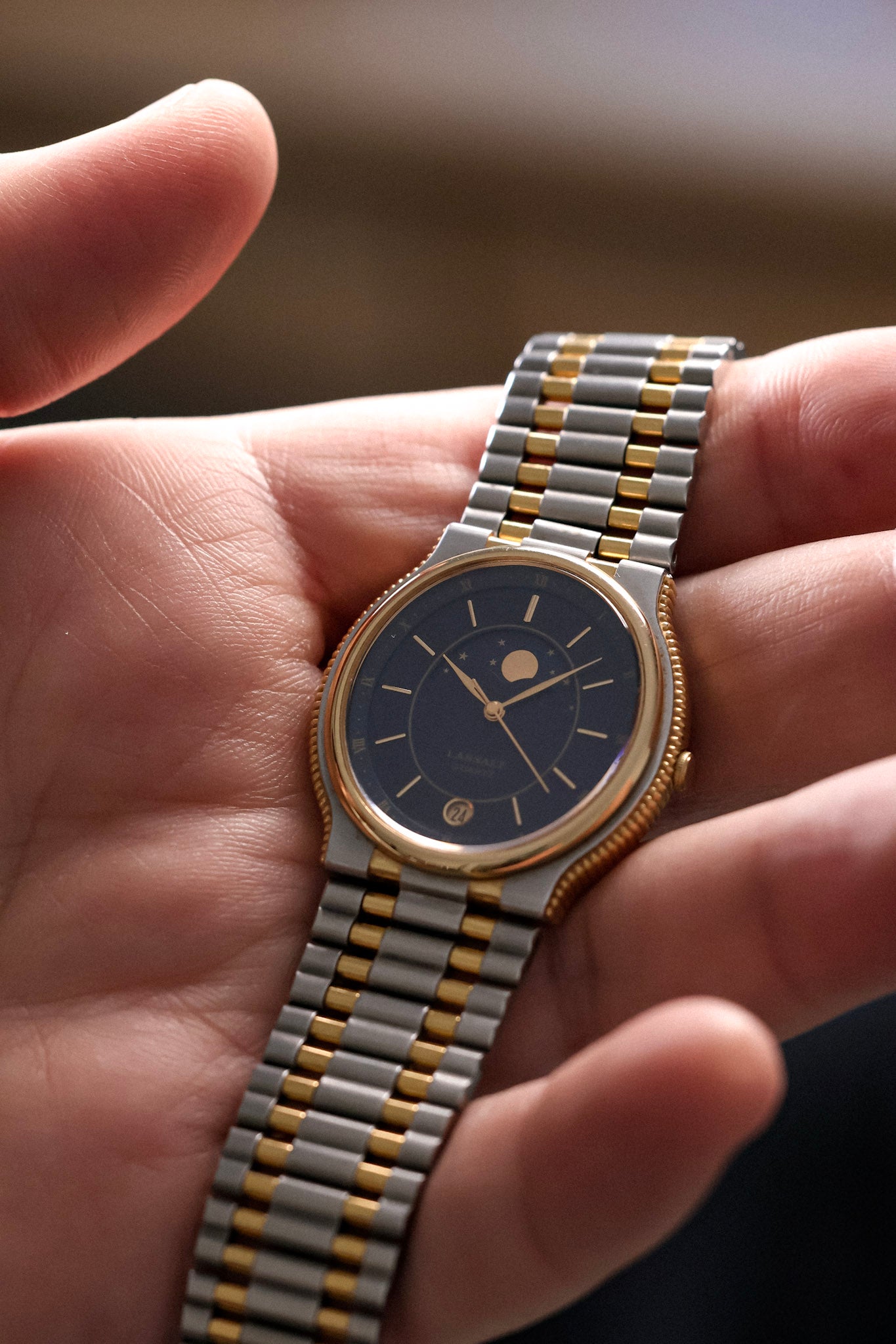 1985 Seiko Lassale Moonphase Coin Edge Ellipse