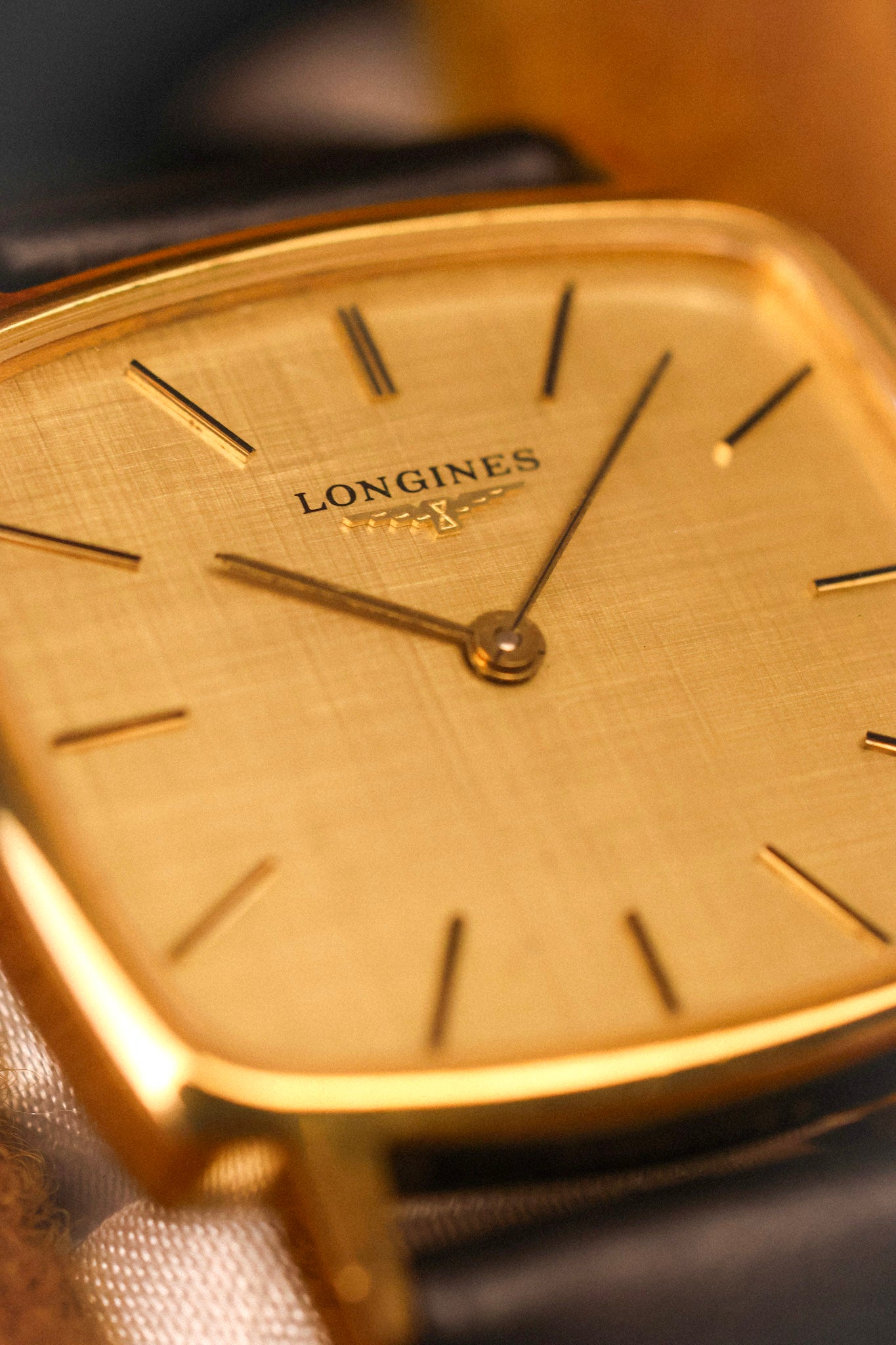 70s Longines Mechanical Linen TV - In Box