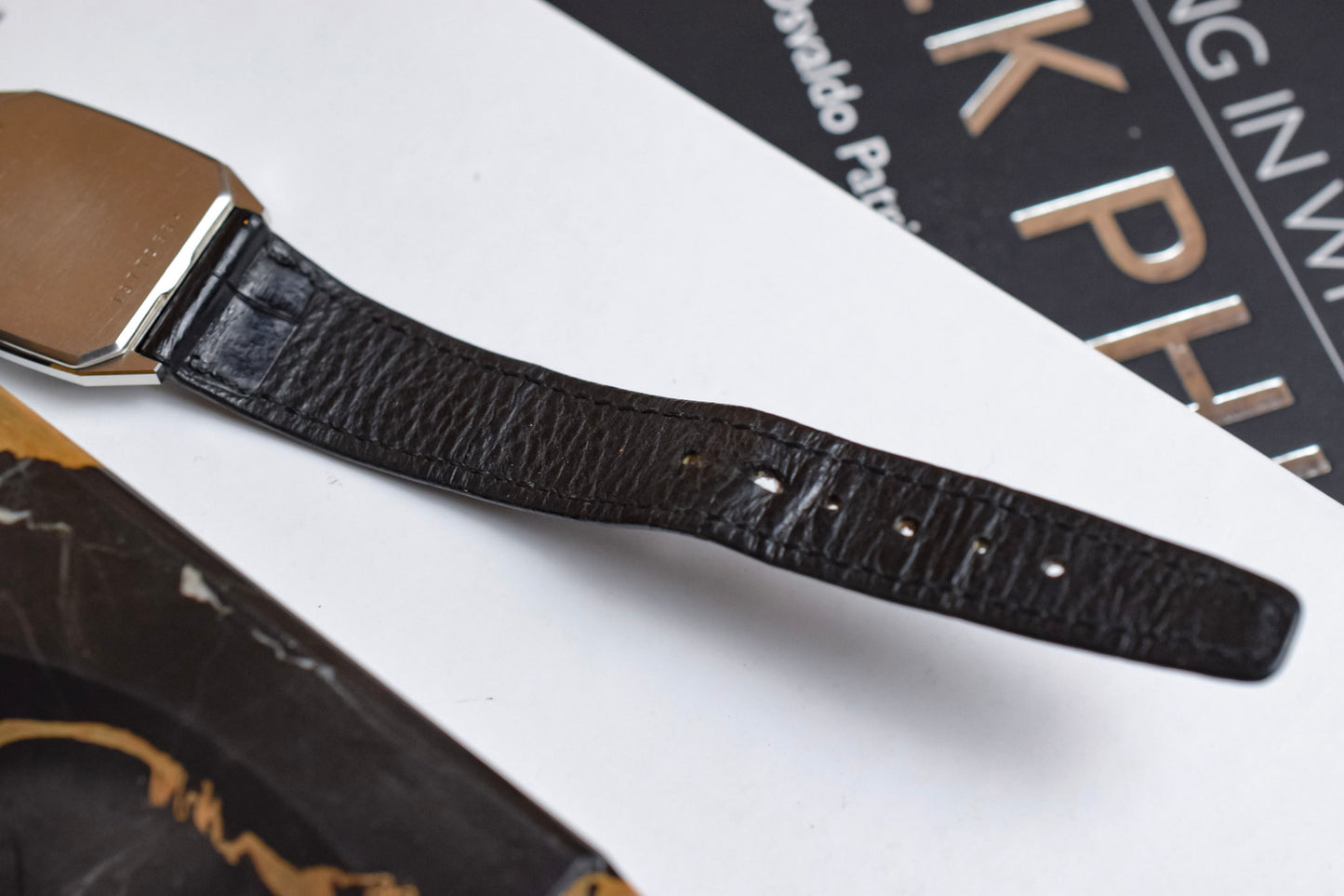 Vintage Longines Quartz Black Brick Dial Octo