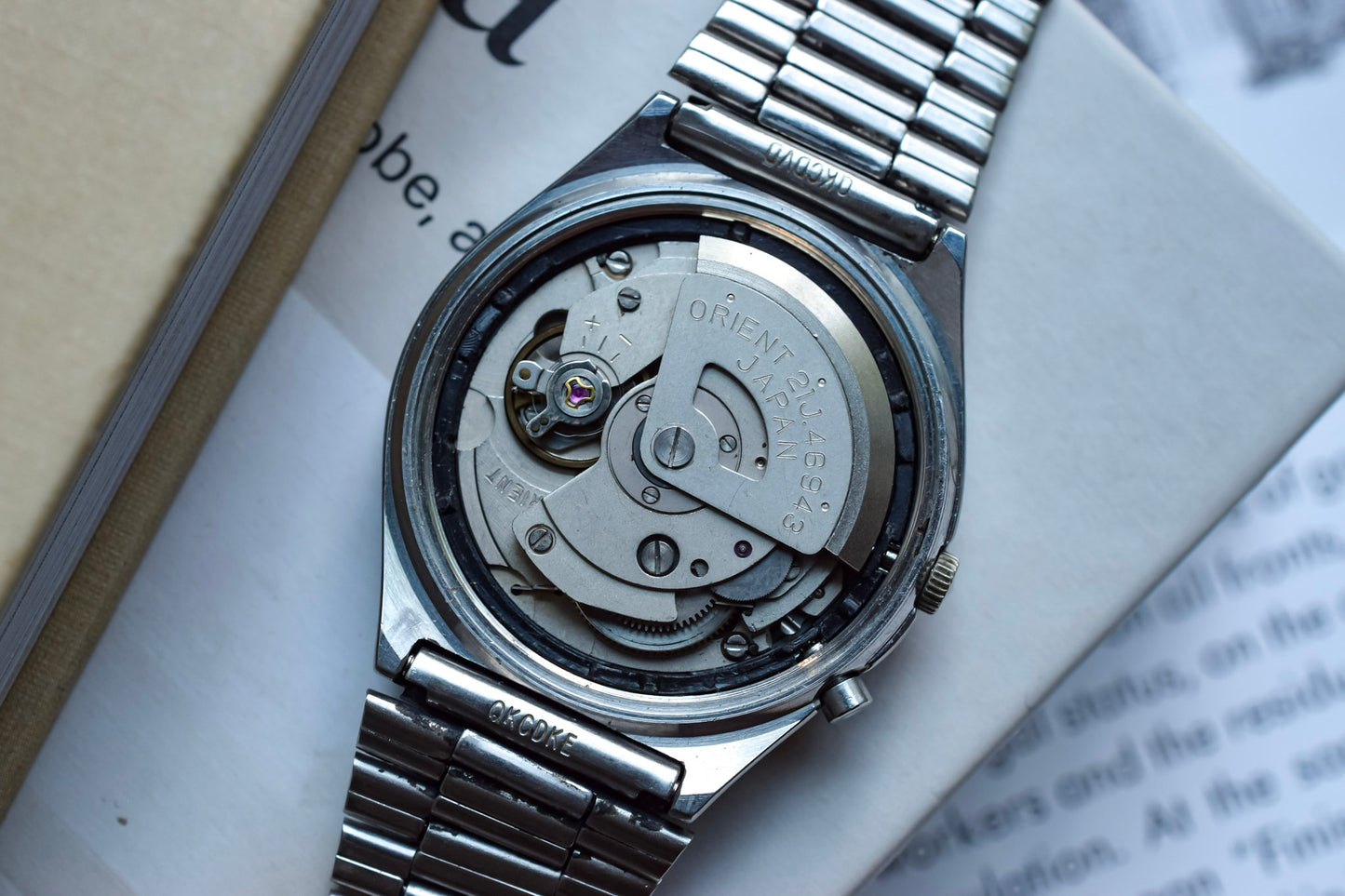 70s Orient Crystal Sunburst Blue Dial