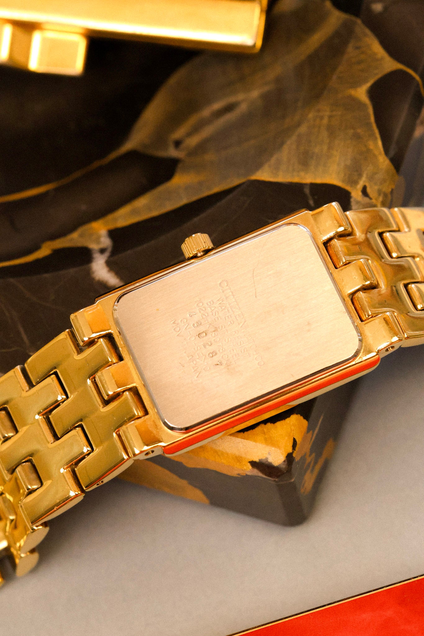 1984 Citizen Golden Diamond Dial Cuff