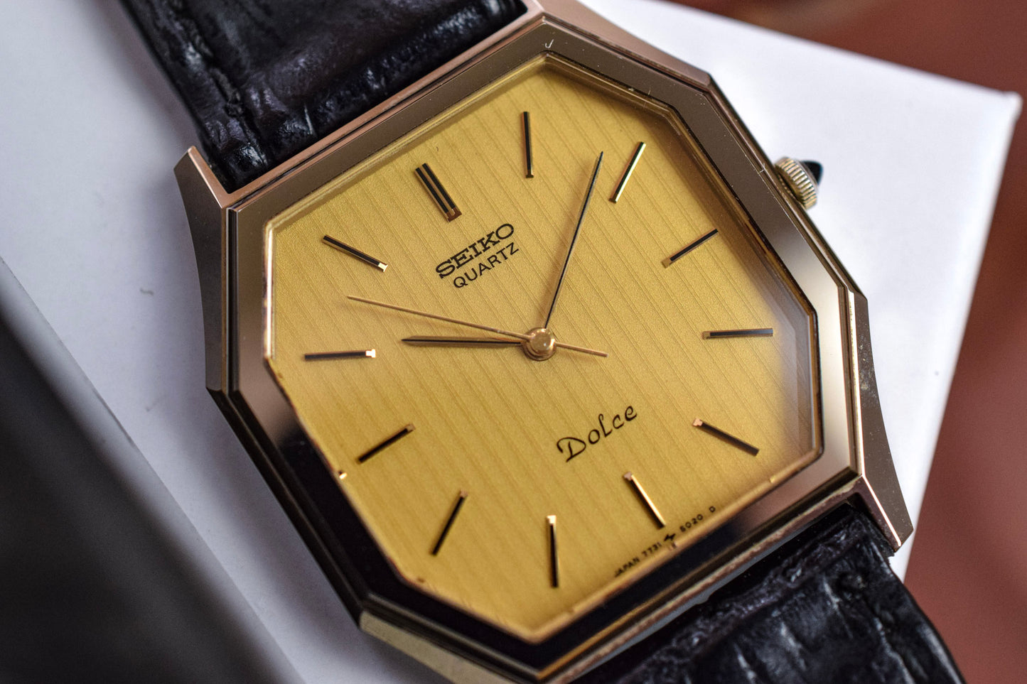 1982 Seiko Dolce NSAG Tapestry Dial Octo