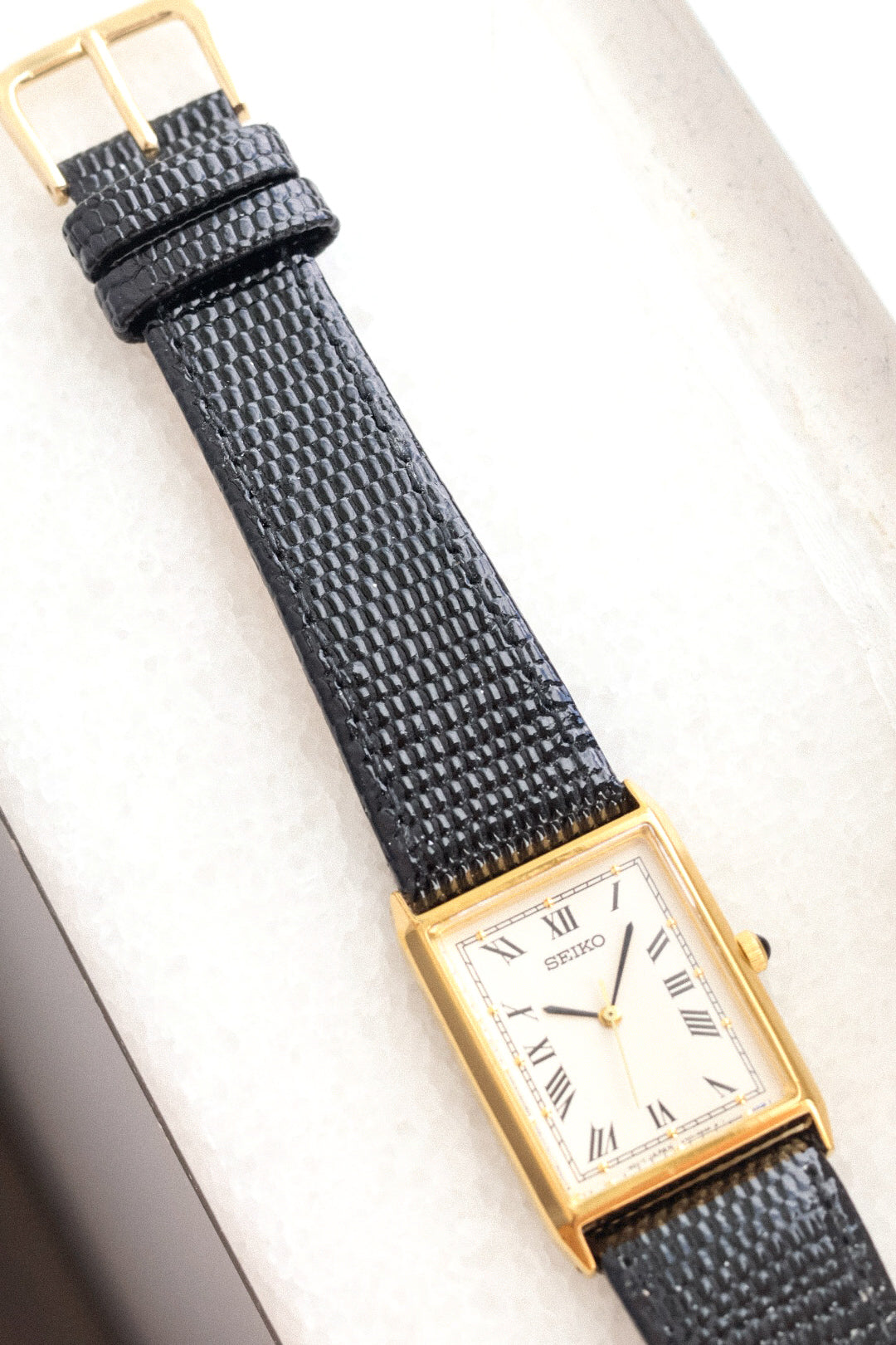 1990 Seiko Roman Beveled Lugs Tank