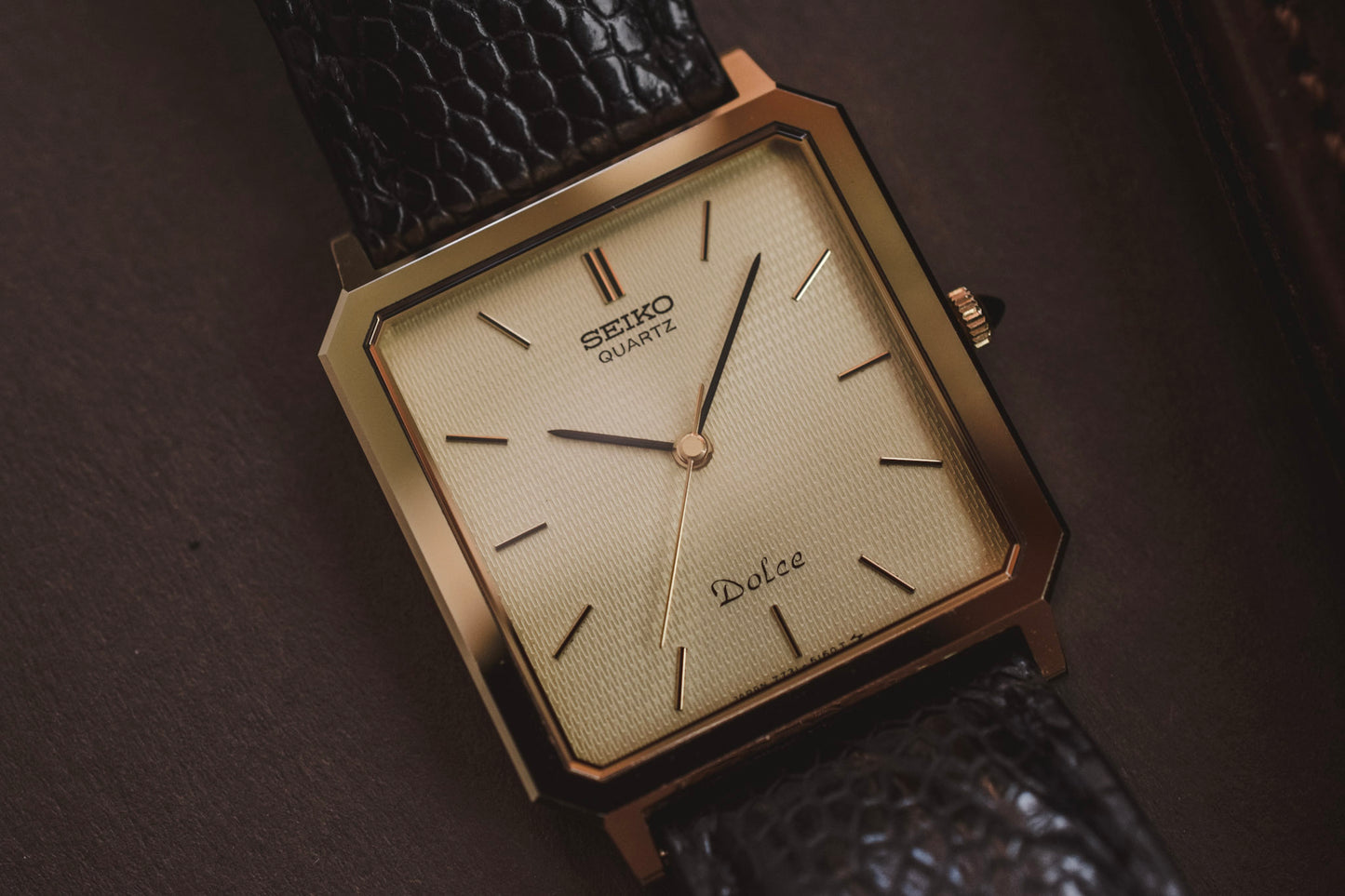 1984 Seiko Dolce Honeycomb Tungsten Carbide Octo