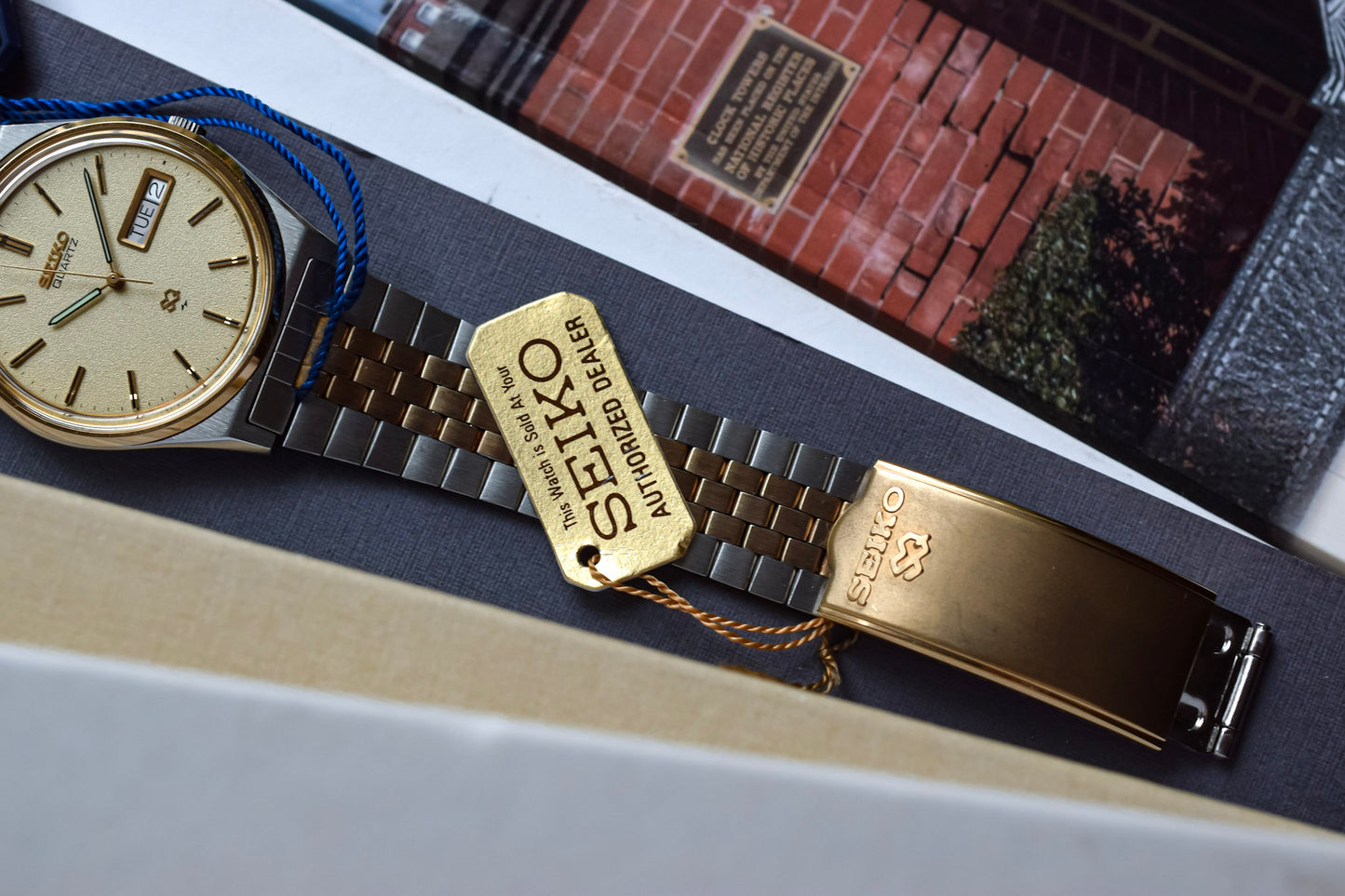 1982 NOS Seiko SQ Champagne Sparkle Dial Day-Date