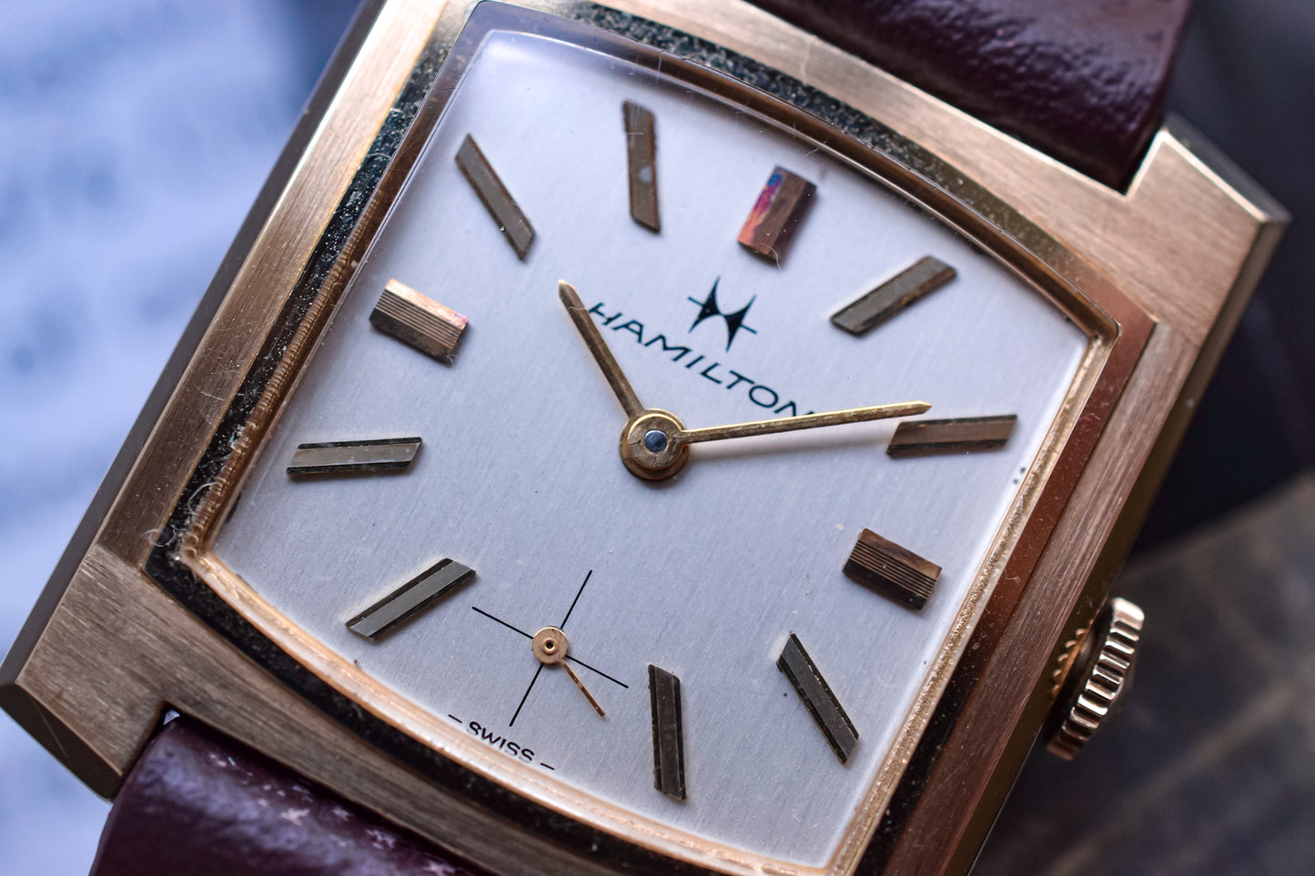 1960s Hamilton 10K Gold Filled Cushion Tank