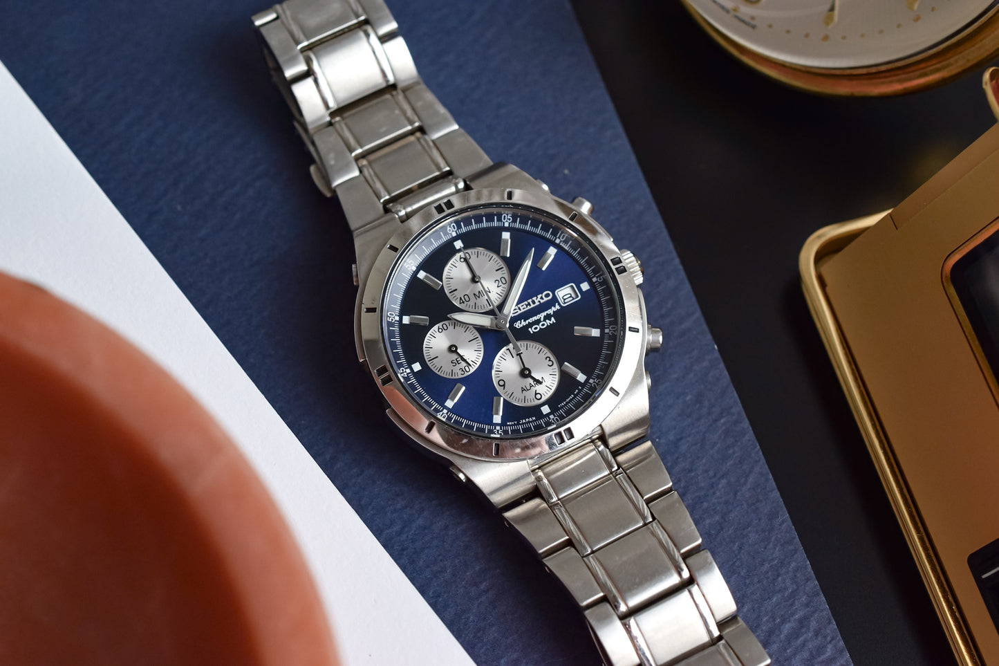 2006 Seiko Steel Blue Dial Chronograph