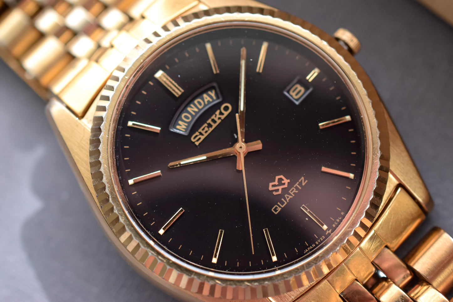 1991 Seiko SQ Gilt Dial Day-Date