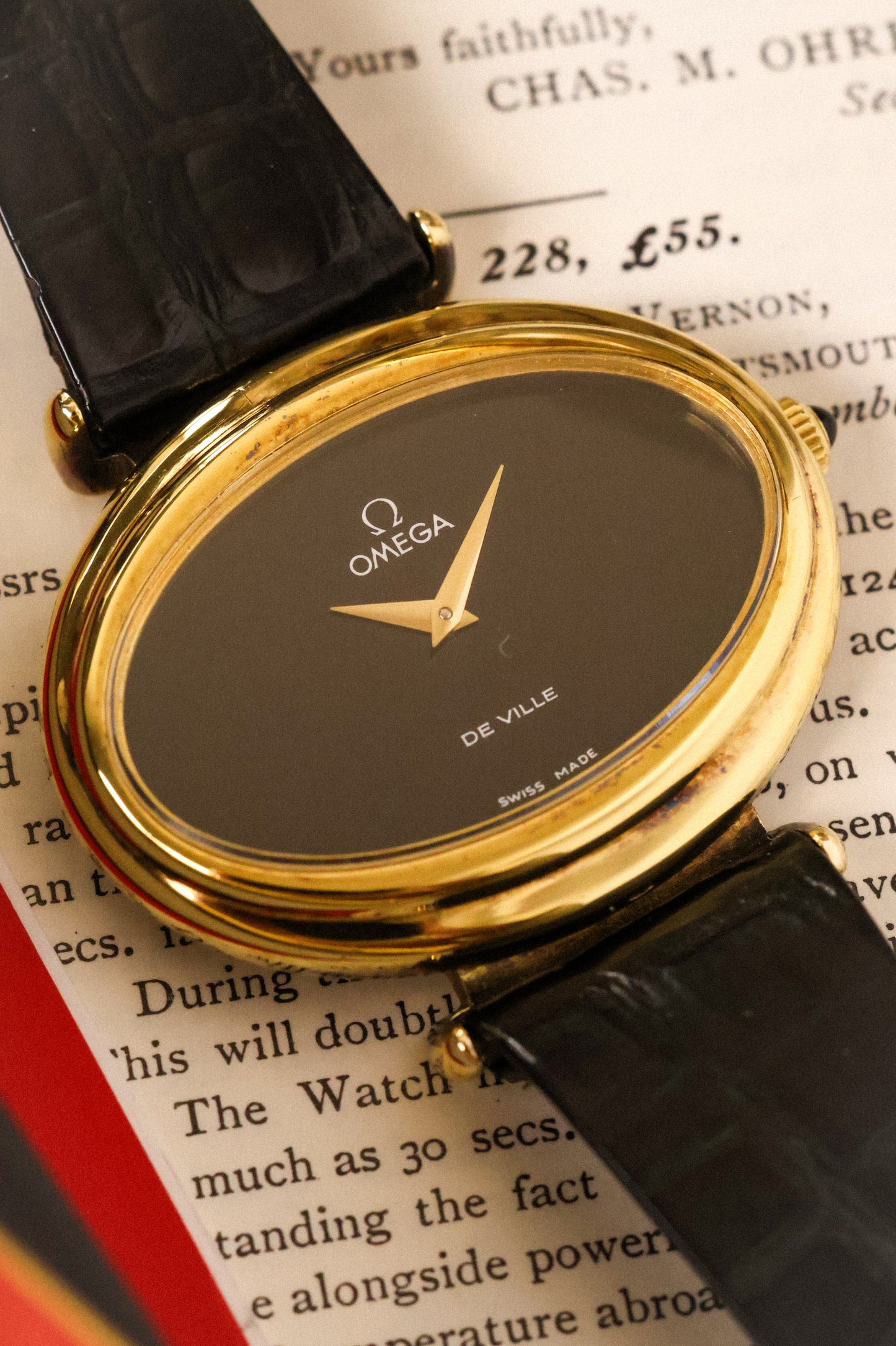 1970s Omega De Ville 925 Silver Gold Plated Ellipse - “Third Eye”