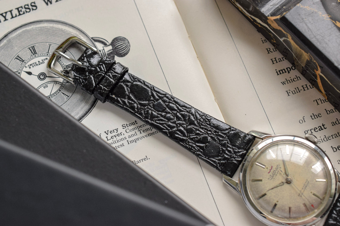 Vintage Waltham Mechanical Red Arrow Patina