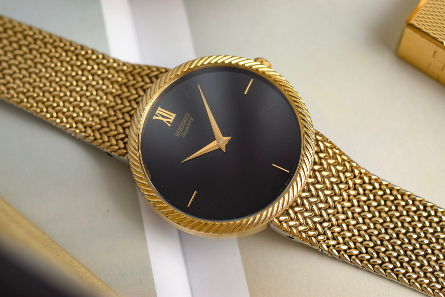 1982 Seiko Gilt Rope Bezel