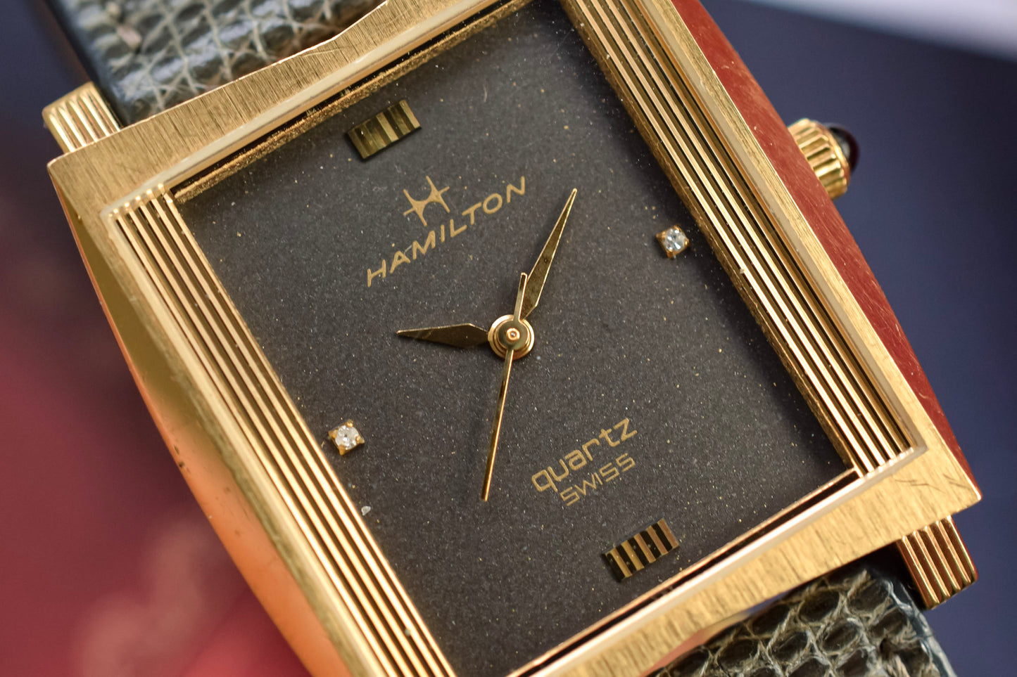 Hamilton Retro Diamond Dial Tank