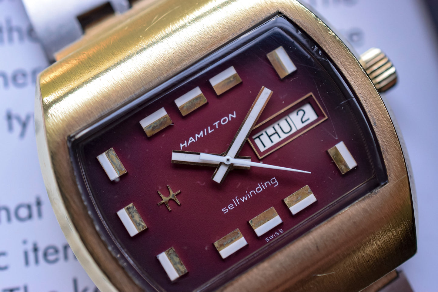 1970s Hamilton Escort Burgundy Dial TV
