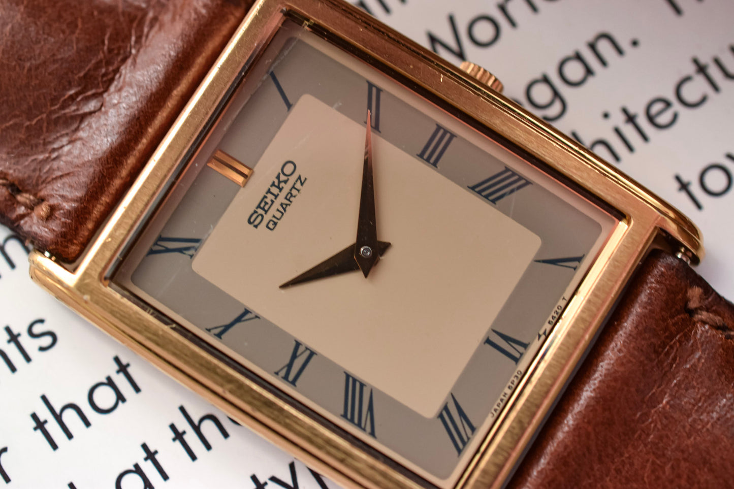 1996 Seiko Gray Roman Dial Tank