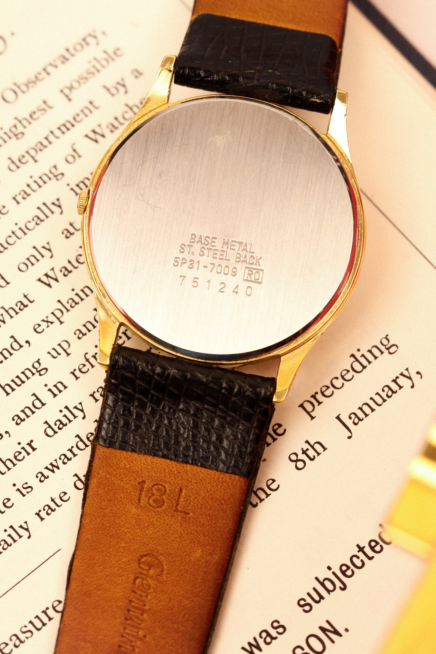 1987 Seiko Roman Dial Center Seconds