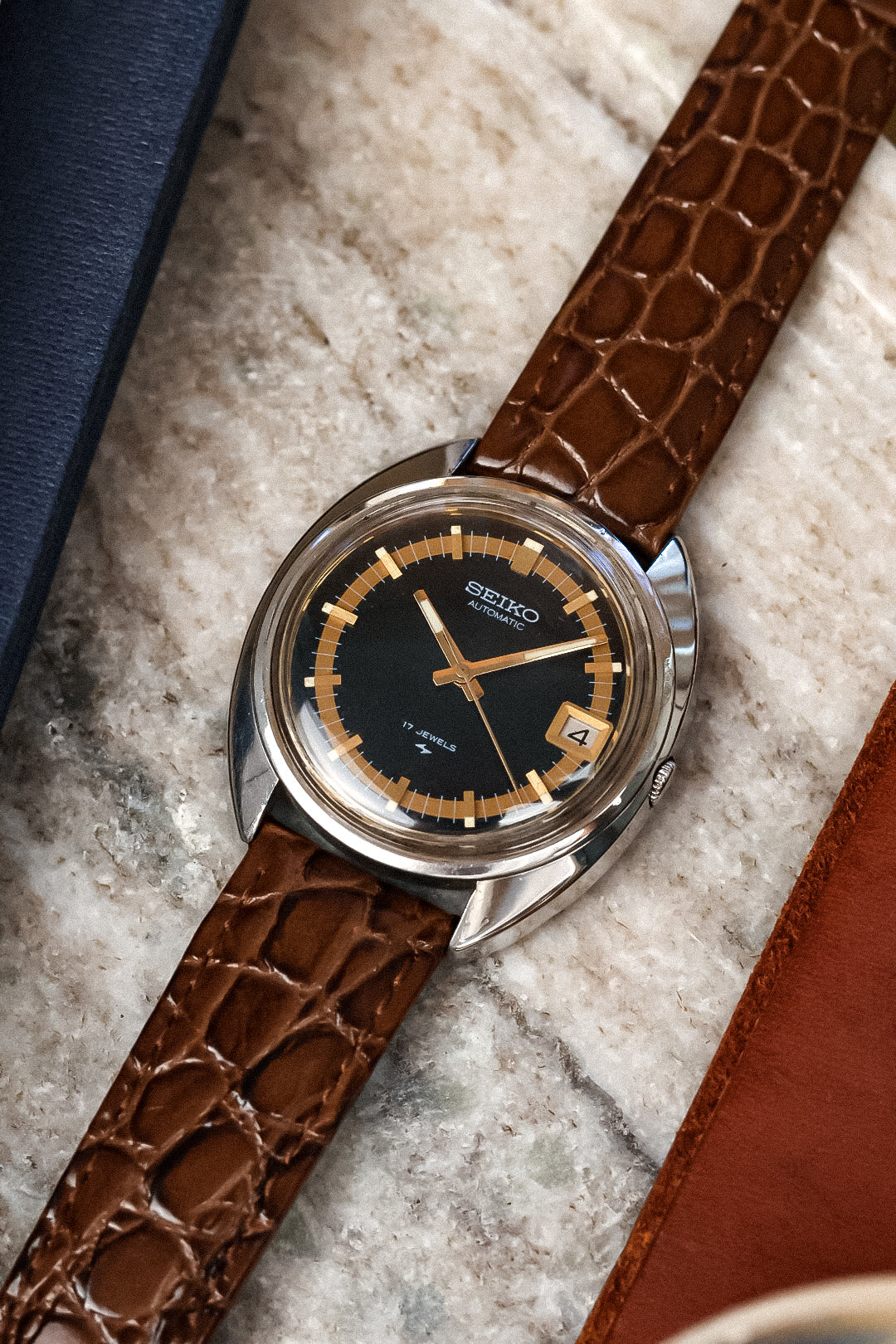 1969 Seiko Steel Blue Halo Calendar