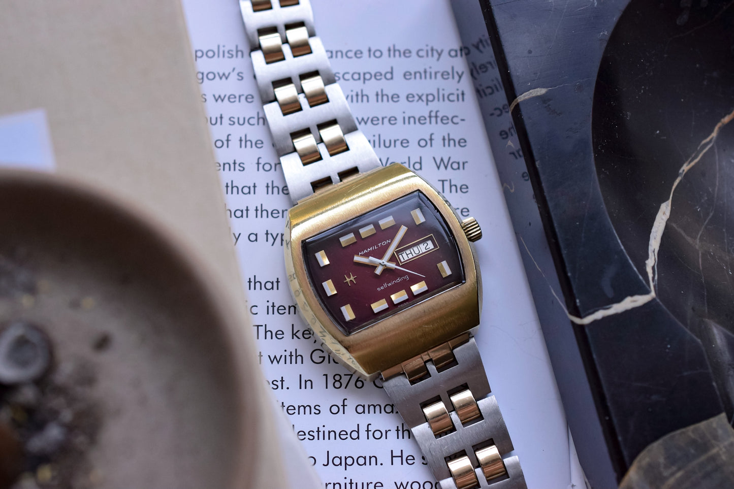 1970s Hamilton Escort Burgundy Dial TV
