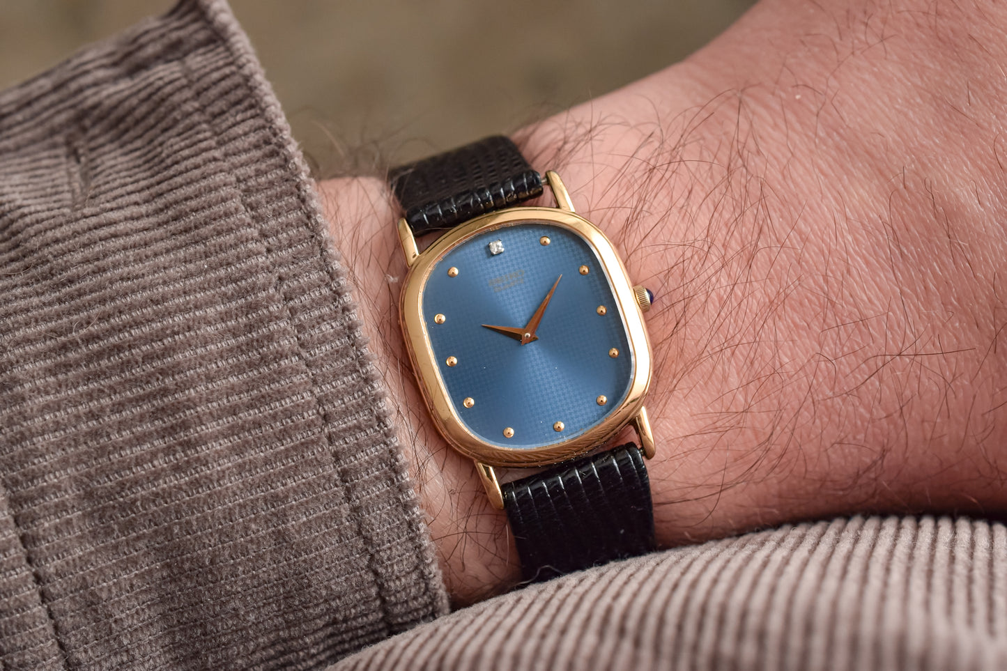 1980 Seiko Blue Starfish Diamond Ellipse