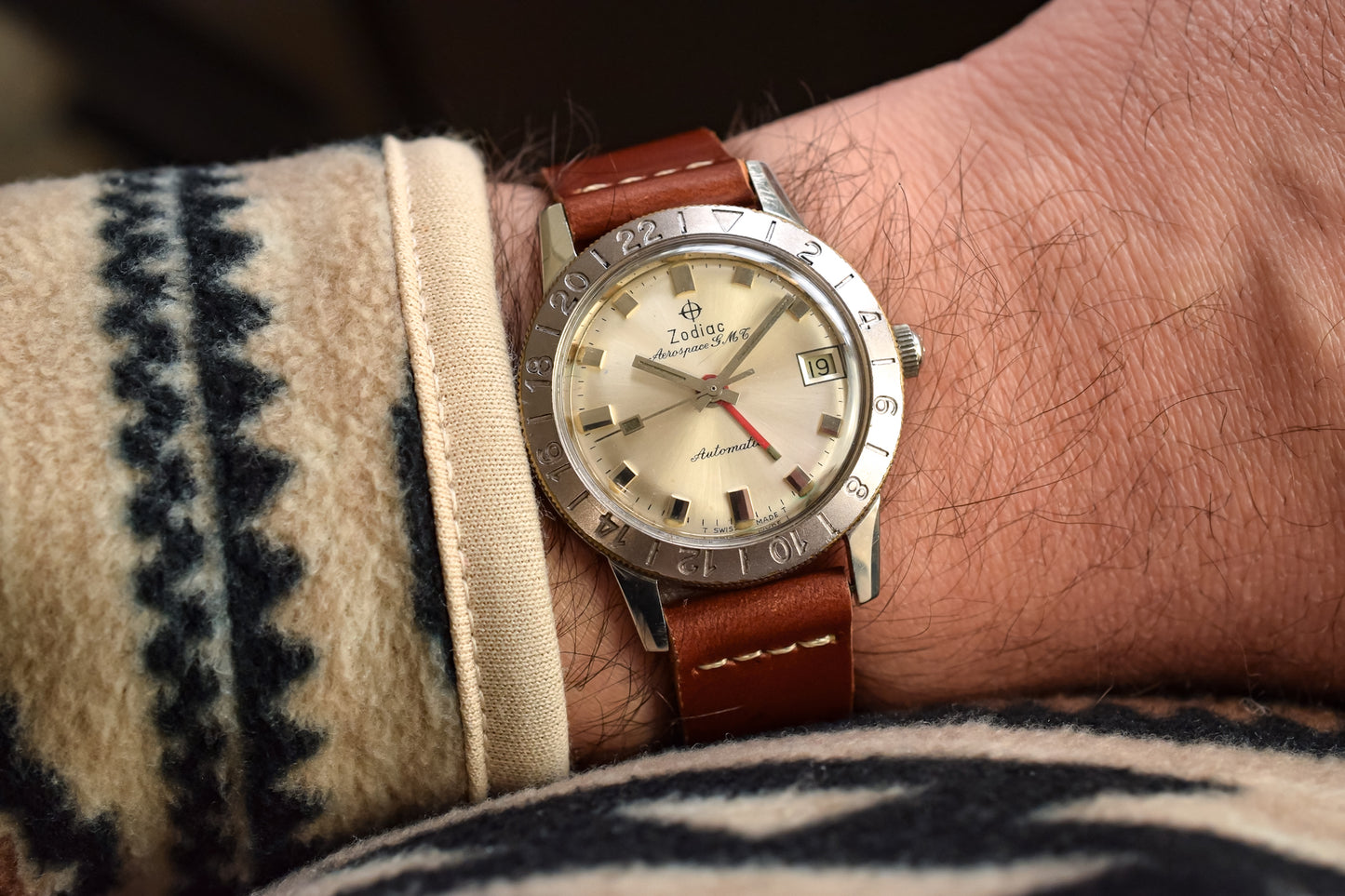 Vintage Zodiac Aerospace GMT Ghost Bezel