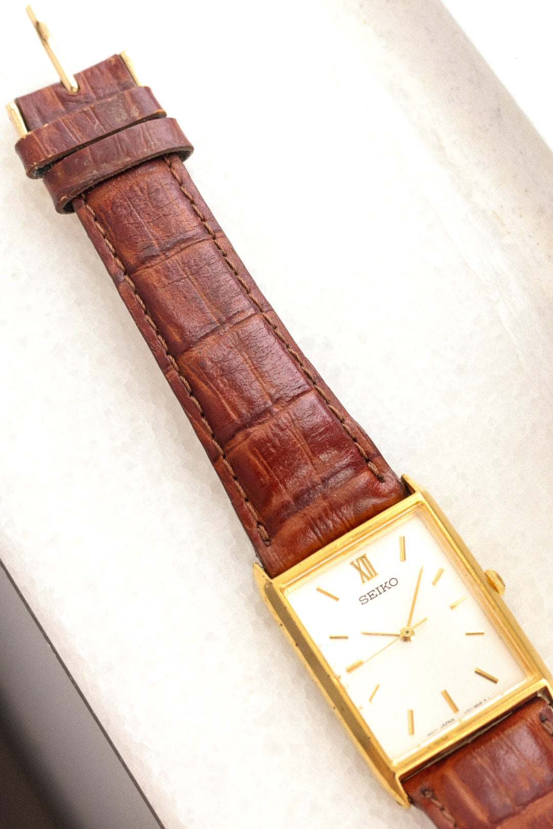1996 Seiko Silver Dial Beveled Lugs Tank