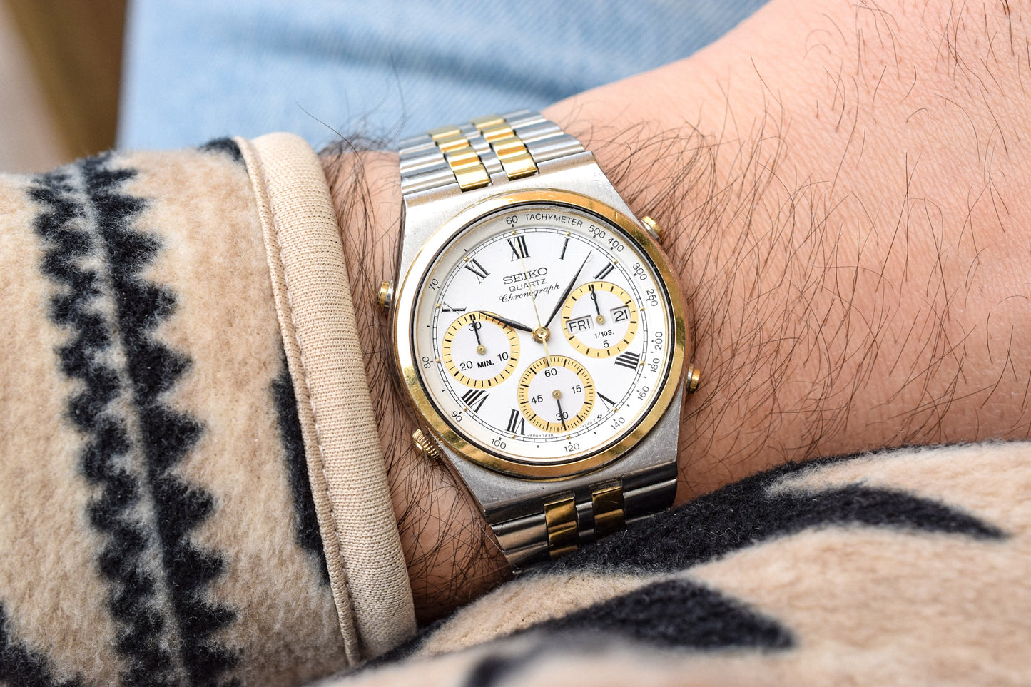 1988 Seiko Two-Toned Chrono Calendar