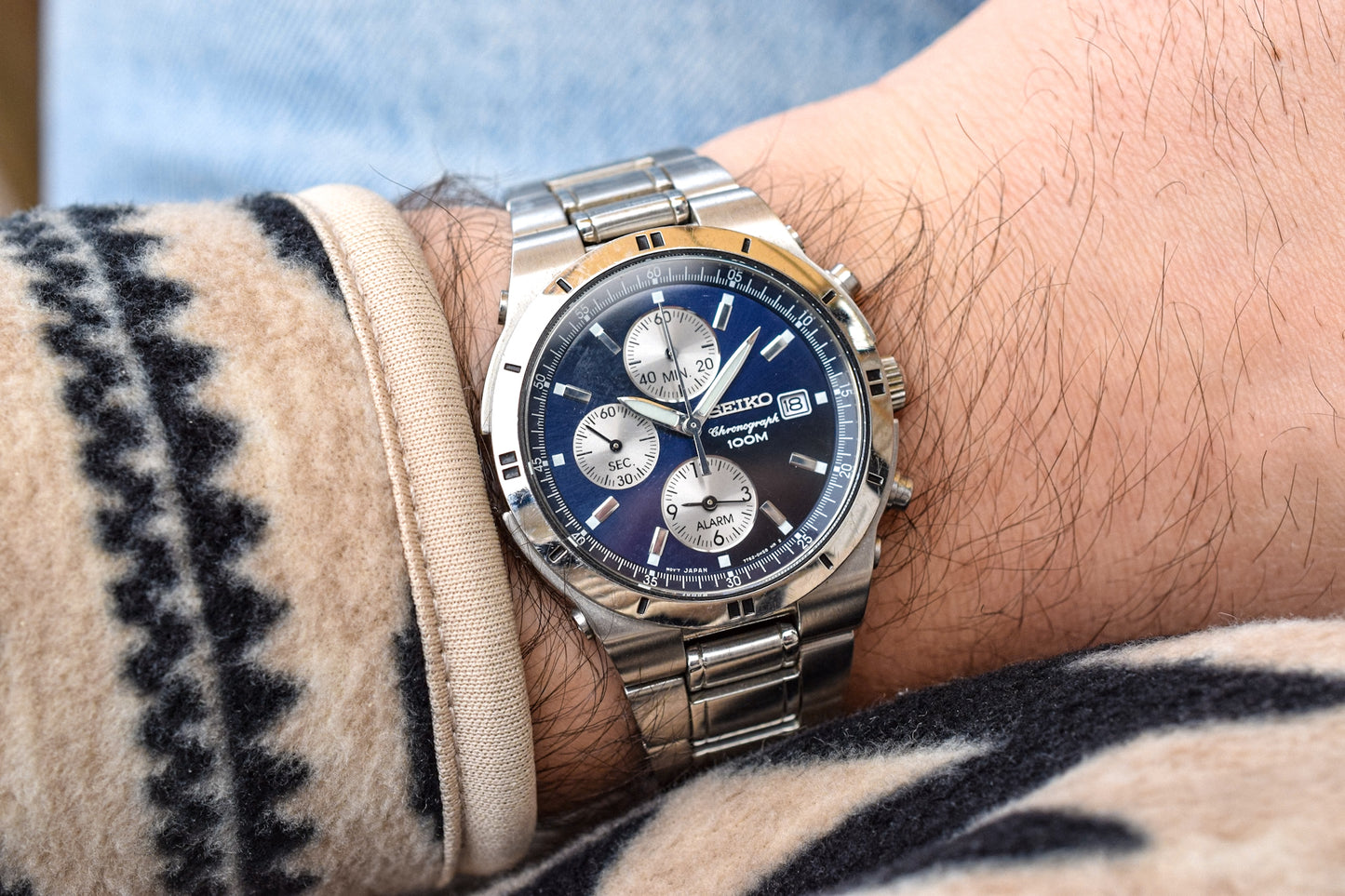 2006 Seiko Steel Blue Dial Chronograph