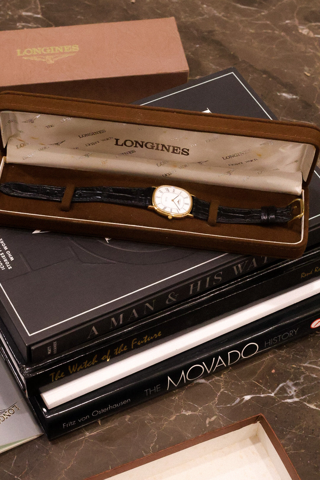 1980s Longines Les Grandes Classiques Quartz Roman Ellipse