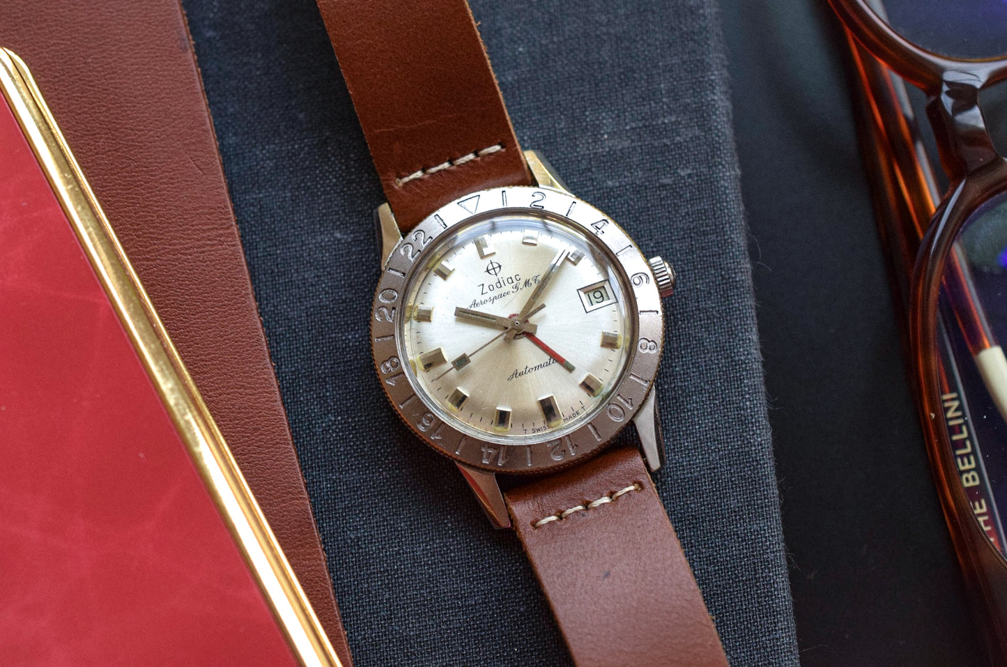 Vintage Zodiac Aerospace GMT Ghost Bezel