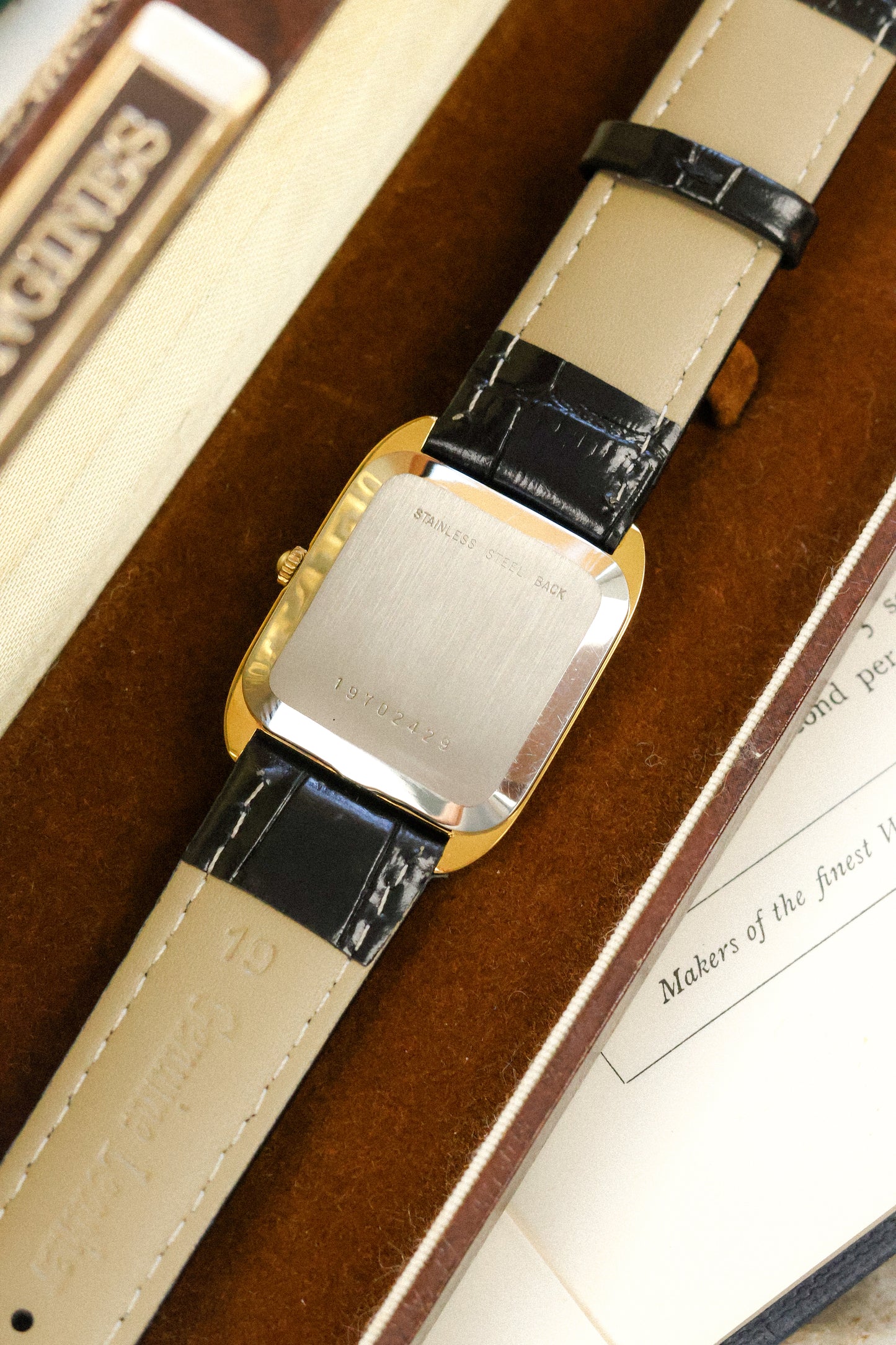 Vintage Longines Quartz Sparkle Dial Tank