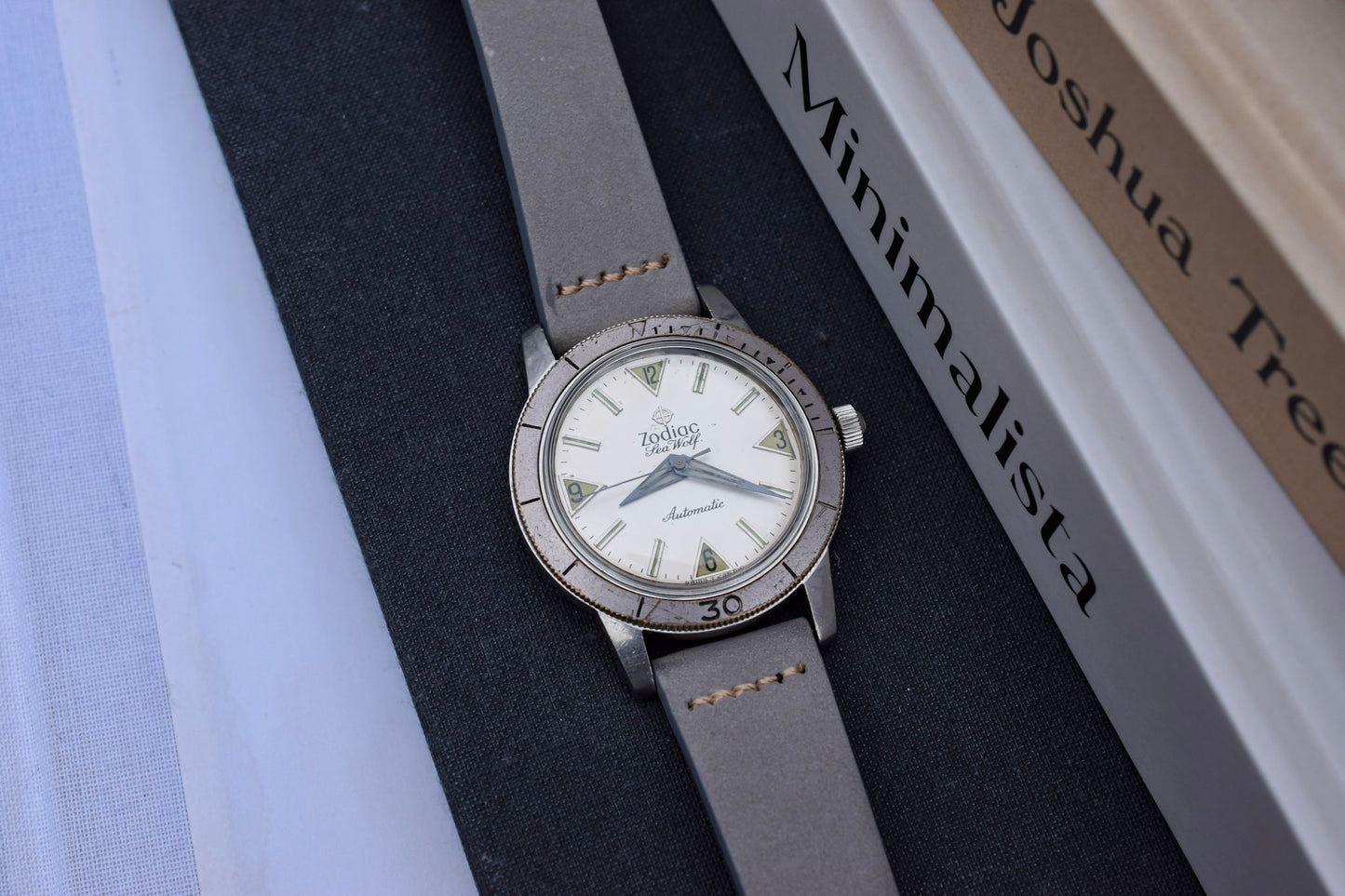 Vintage Zodiac Sea Wolf White Dial