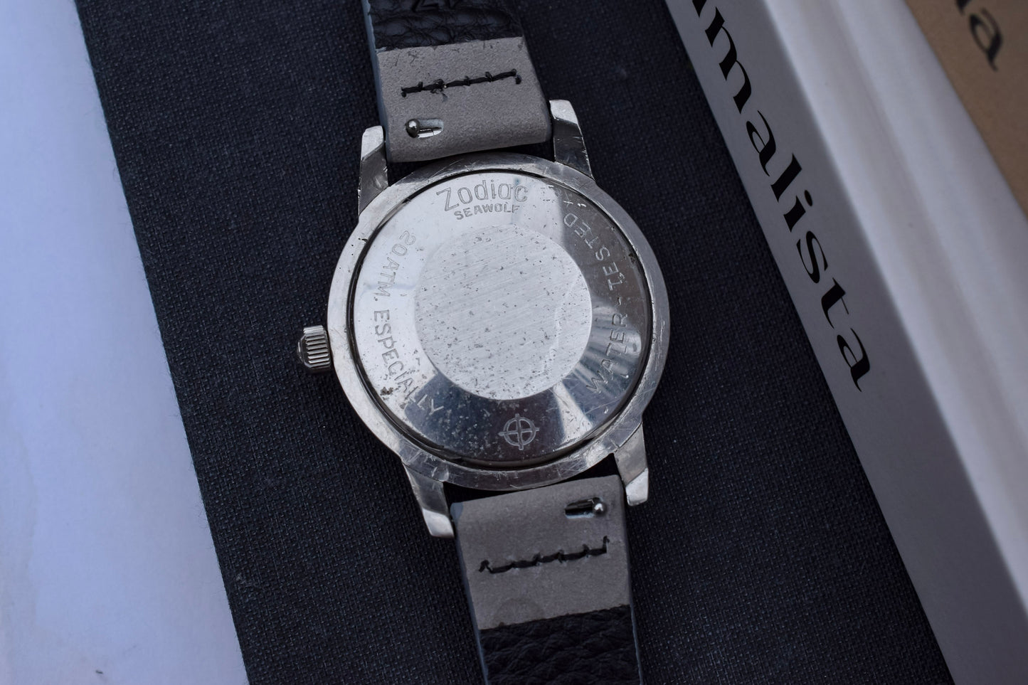 Vintage Zodiac Sea Wolf White Dial