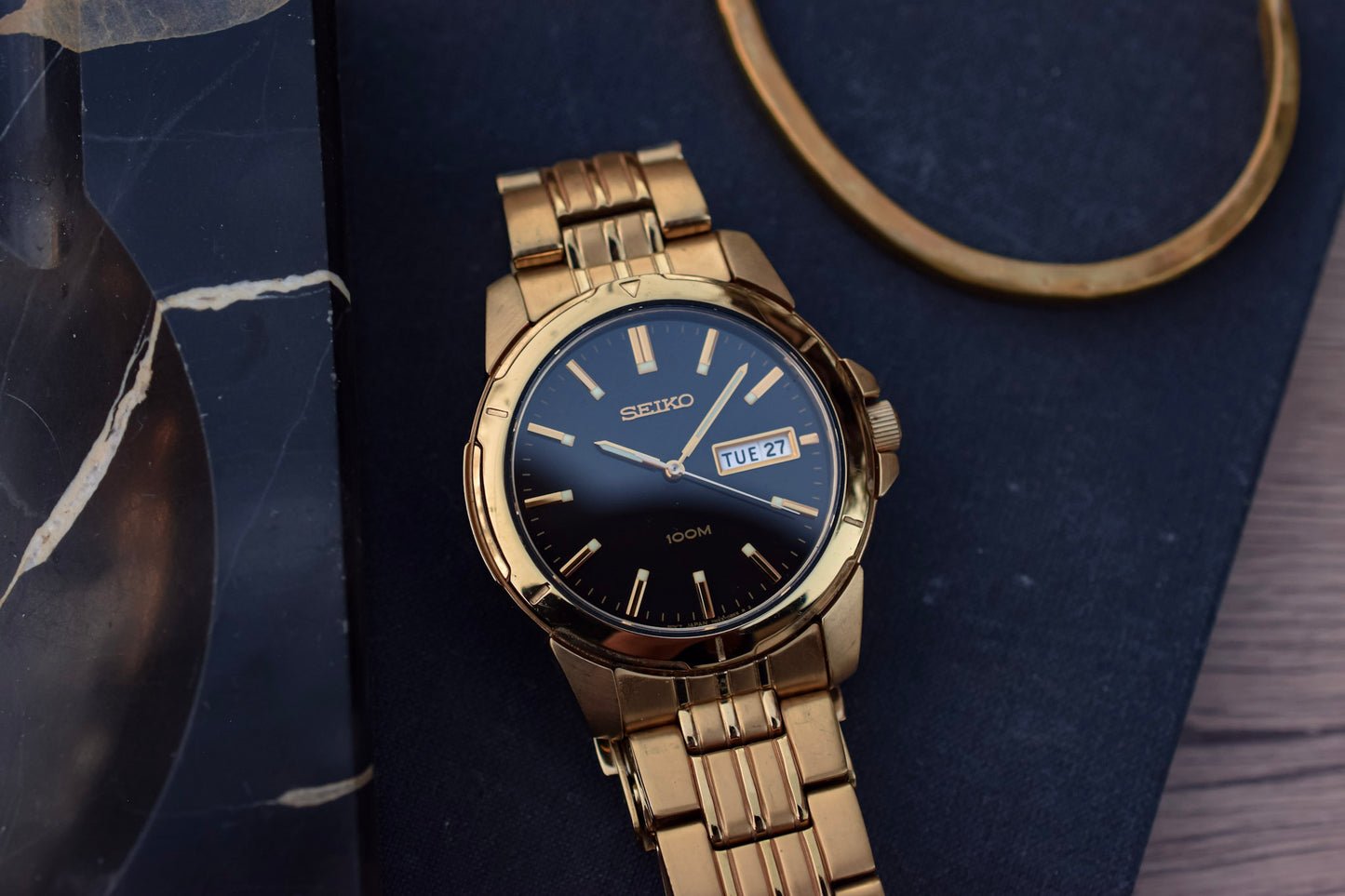 2000 Neo-Vintage Seiko Quartz Day-Date Watch