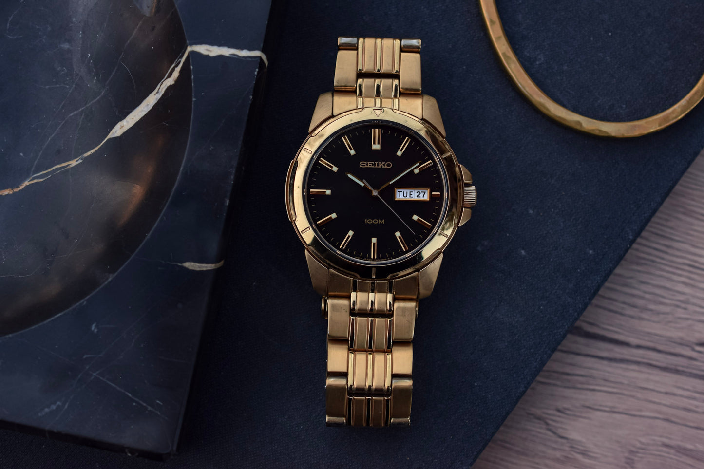 2000 Neo-Vintage Seiko Quartz Day-Date Watch