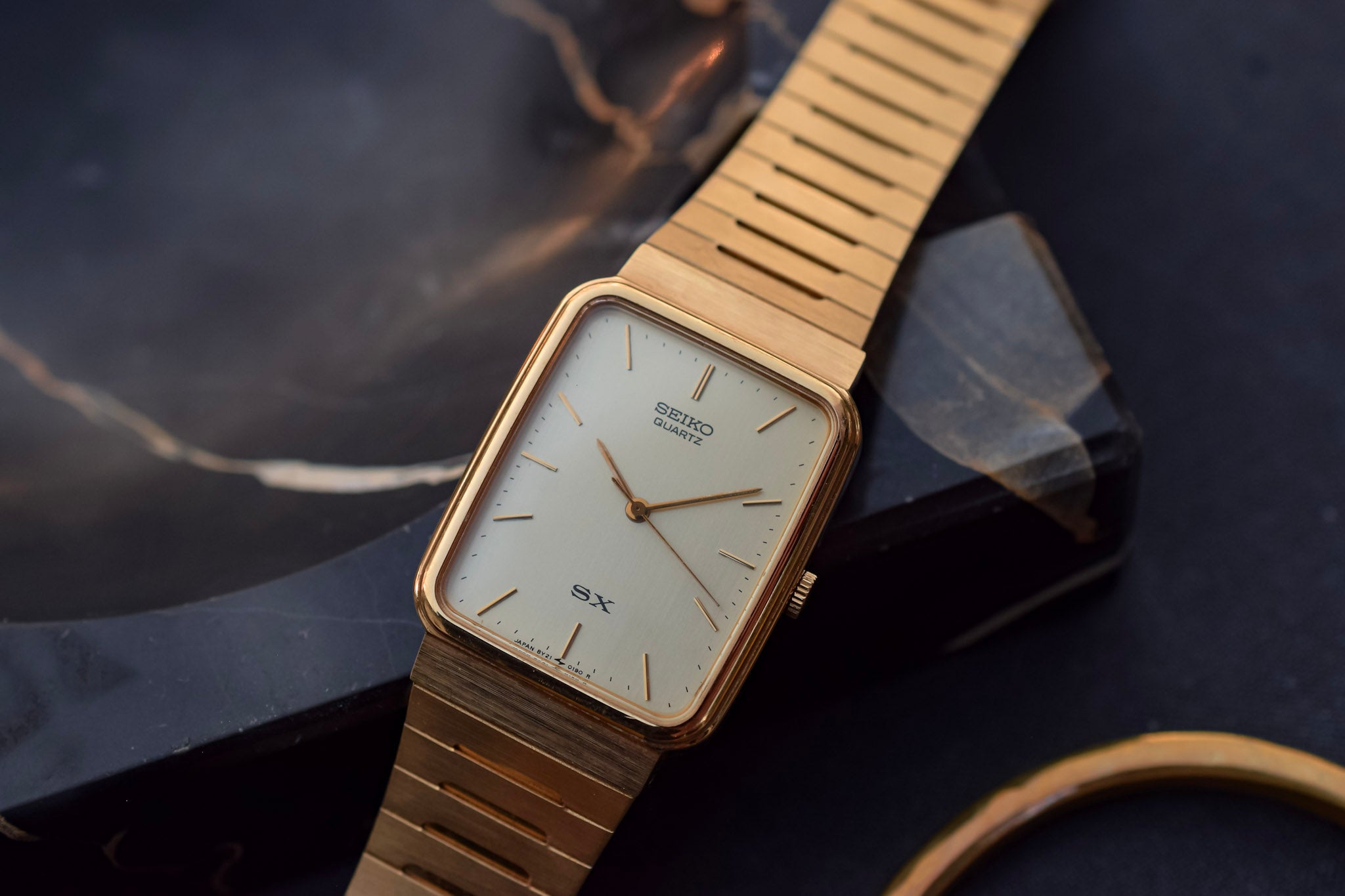 1988 Seiko Quartz SX Tank Watch Oldtimer Watch Shop