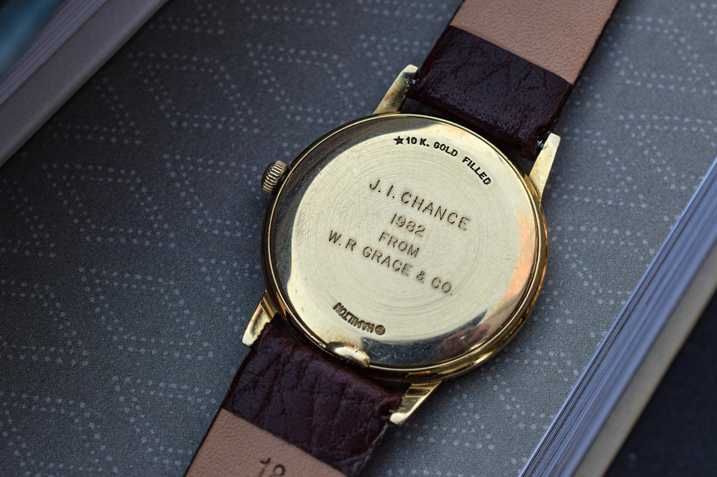 Vintage 10K Gold Filled Hamilton Masterpiece Quartz Watch - Award Piece