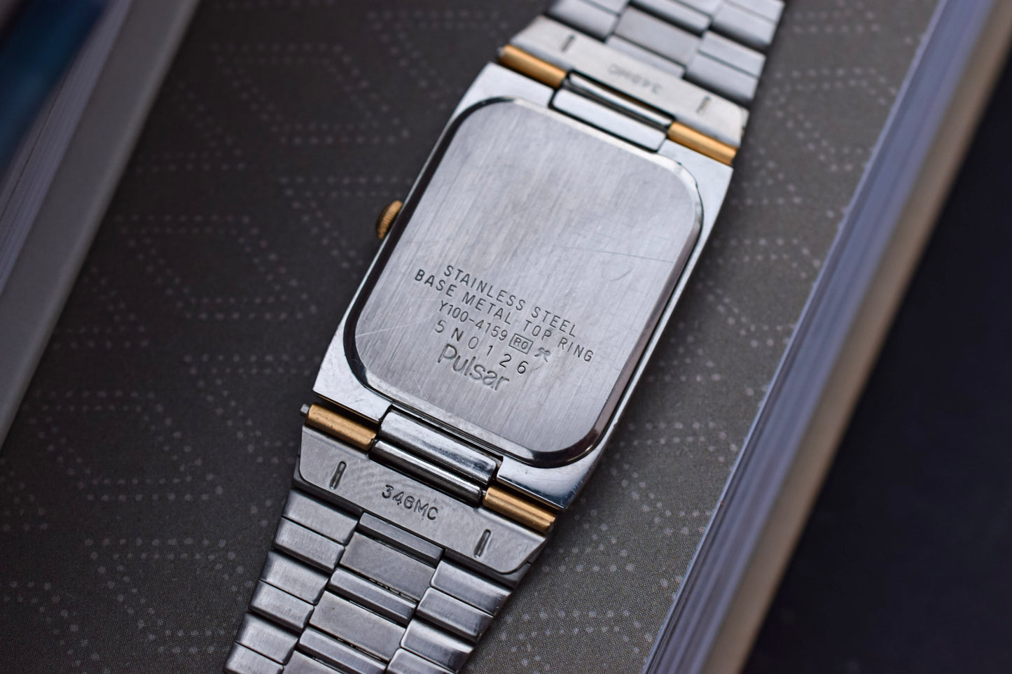 Vintage 1985 Pulsar Quartz Tank Watch