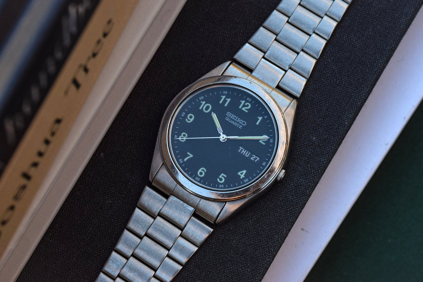 1993 Seiko Quartz Day/Date Black Dial Watch