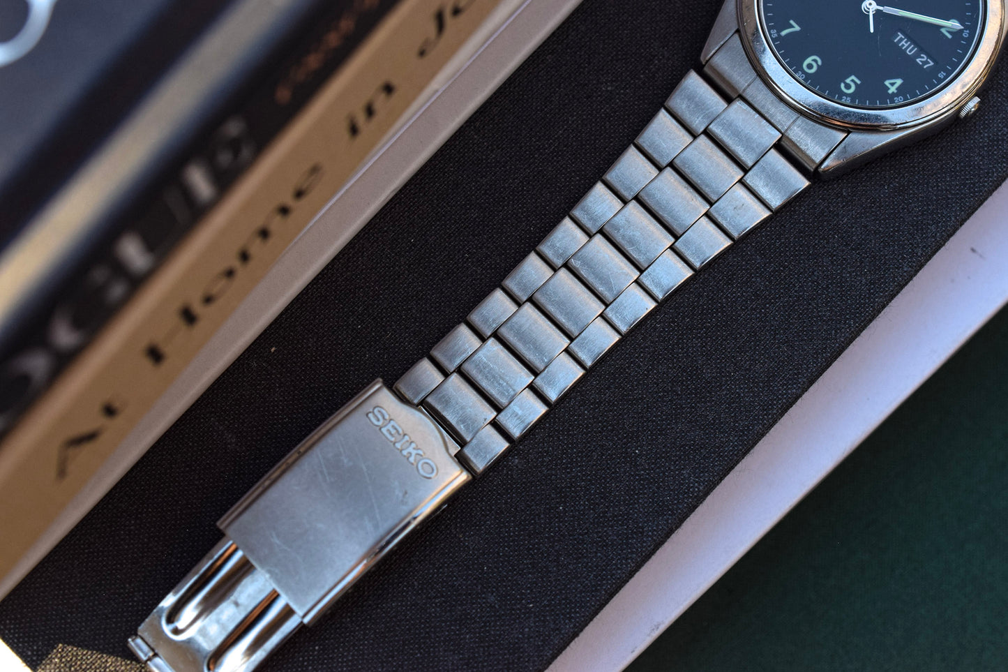 1993 Seiko Quartz Day/Date Black Dial Watch