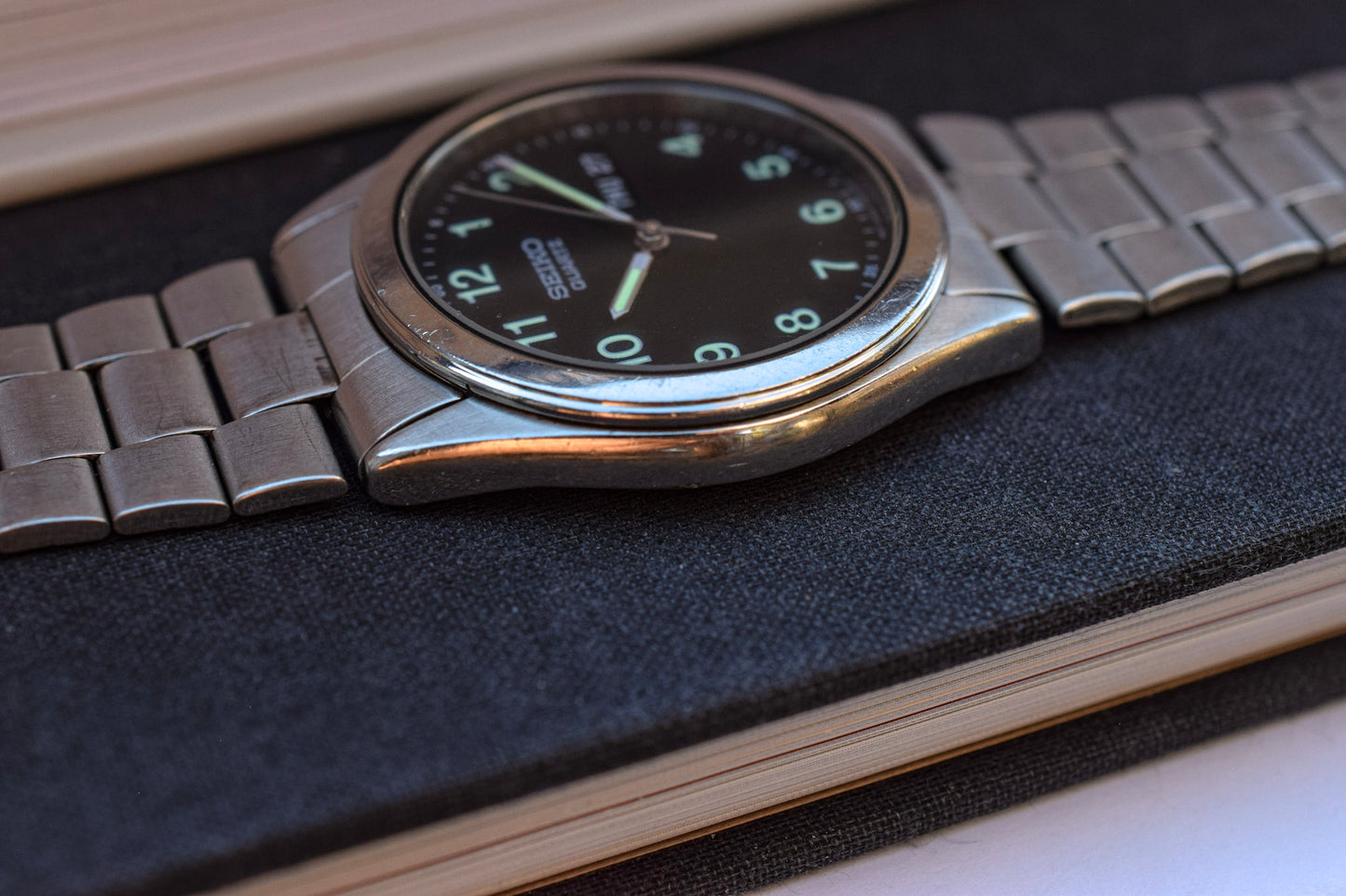 1993 Seiko Quartz Day/Date Black Dial Watch