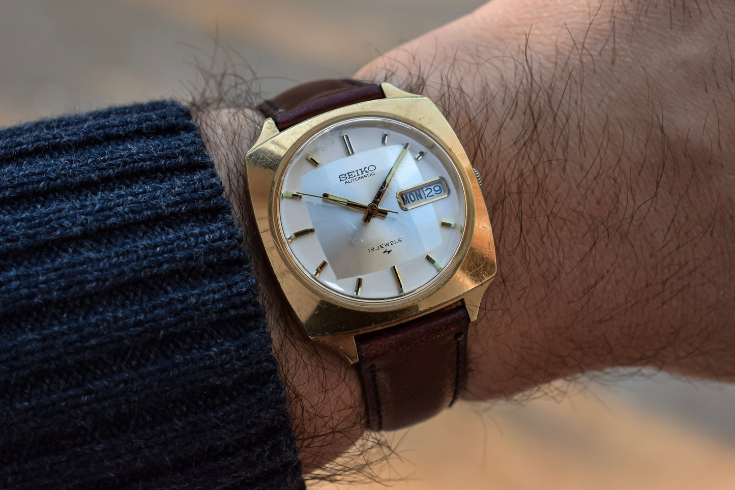 1976 Seiko Automatic Gold-Tone Day/Date Watch
