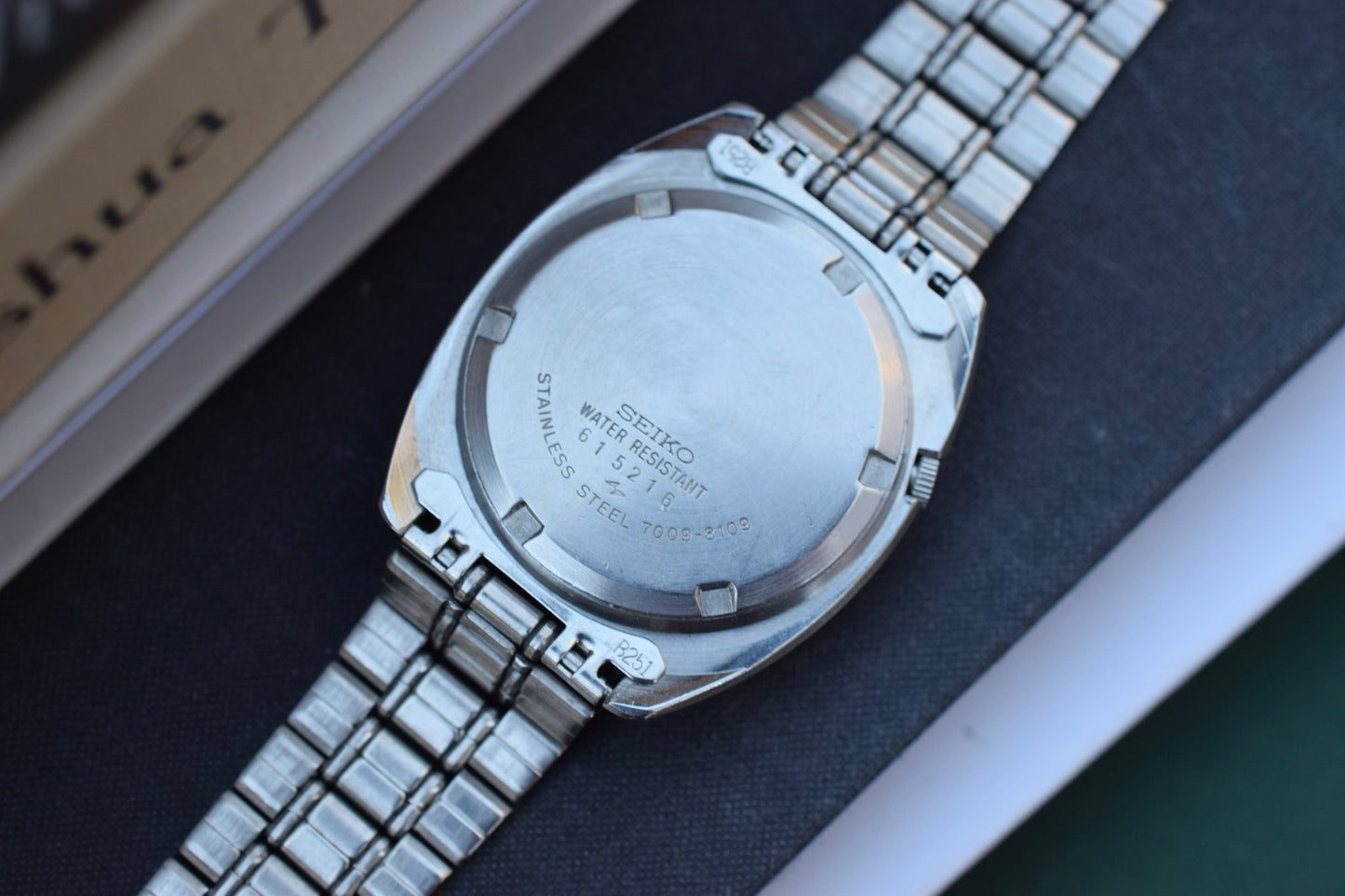 1976 Seiko Automatic Blue Dial Faceted Crystal Day/Date Watch