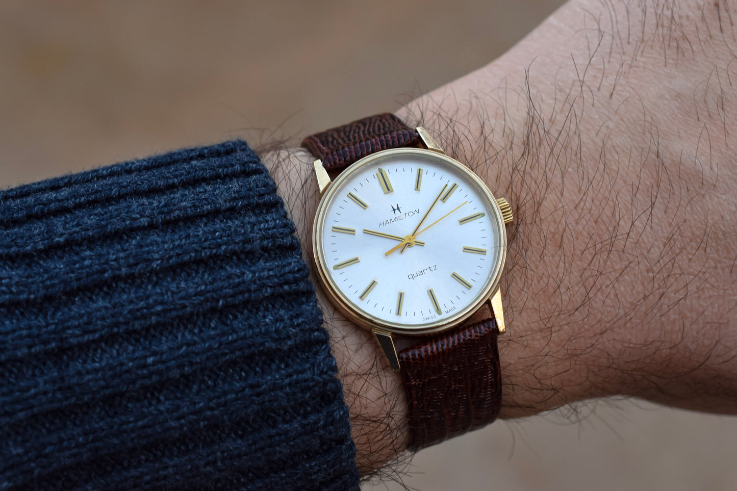 Vintage 10K Gold Filled Hamilton Quartz Watch - Award Piece