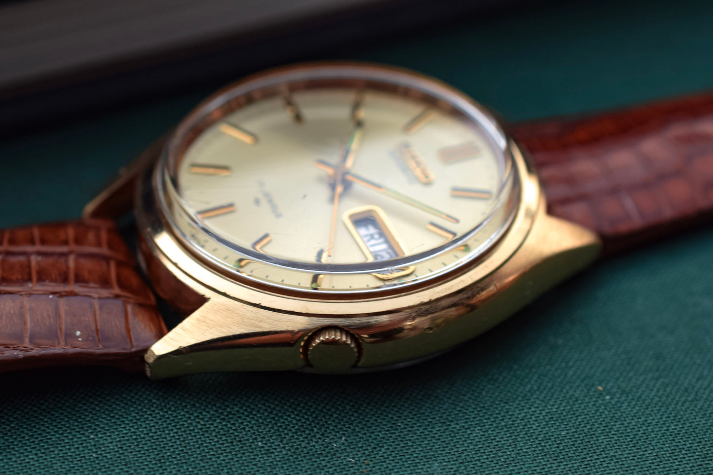 1980 Seiko Automatic Gold-Tone Day/Date Watch