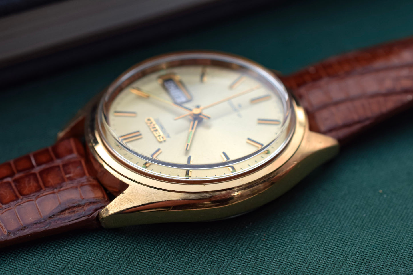 1980 Seiko Automatic Gold-Tone Day/Date Watch