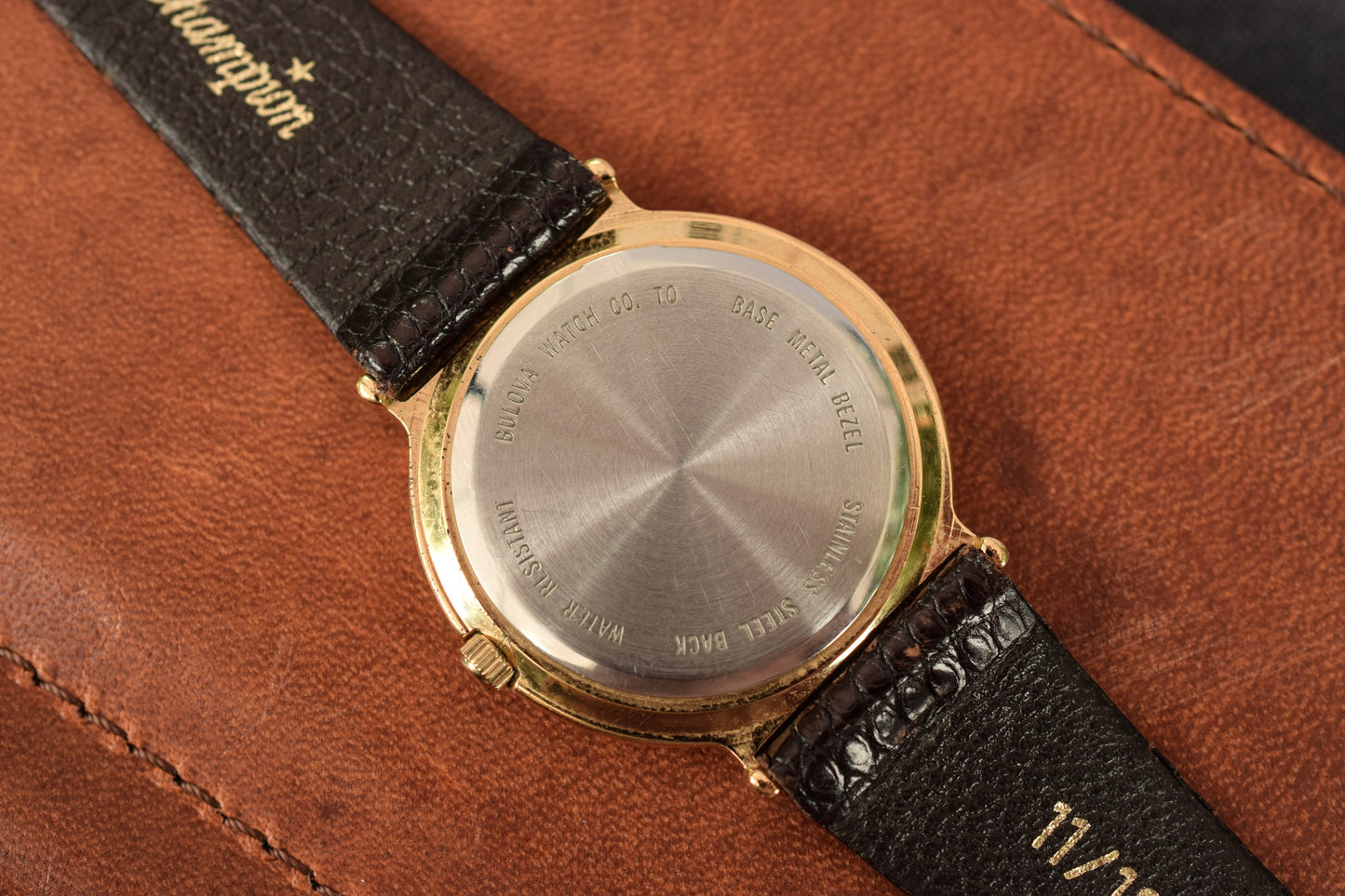 1990 Caravelle Shrouded Lugs Quartz Watch