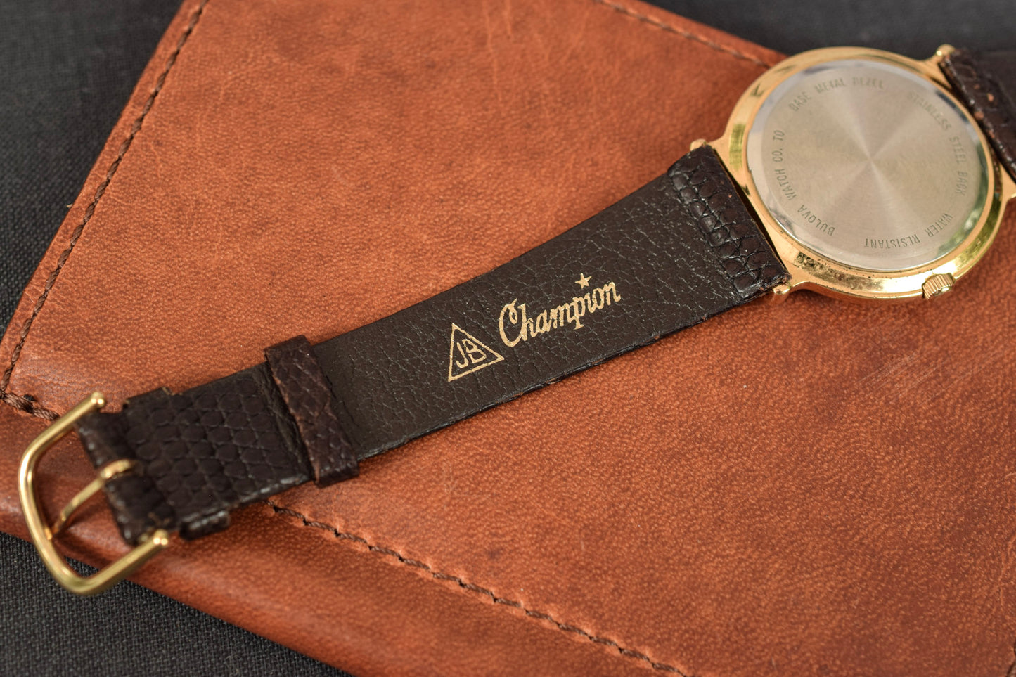 1990 Caravelle Shrouded Lugs Quartz Watch
