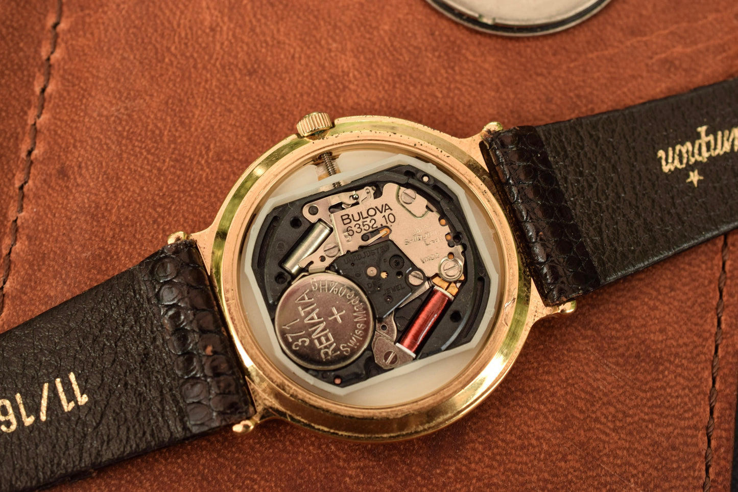 1990 Caravelle Shrouded Lugs Quartz Watch