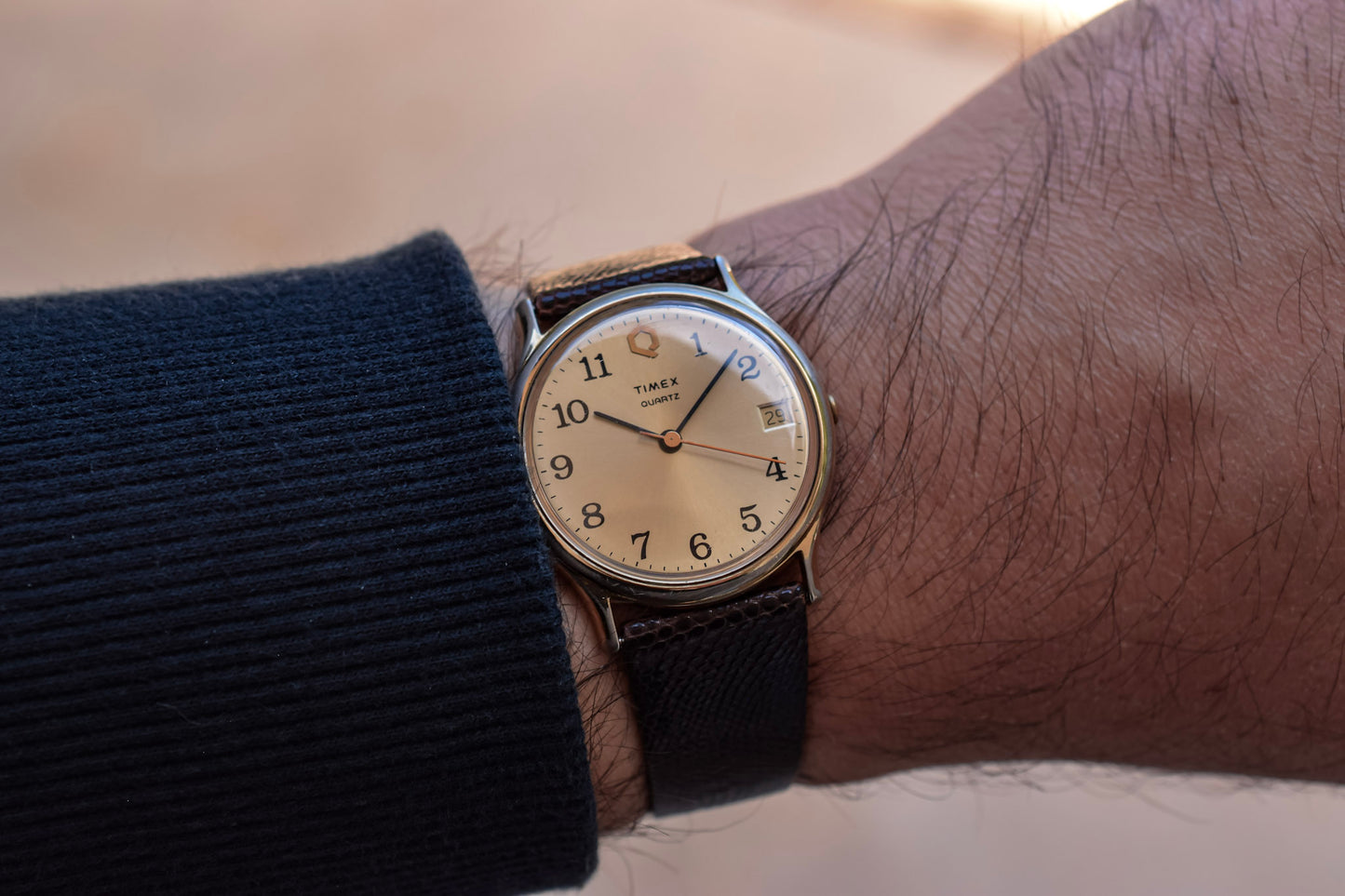 Vintage Q Timex Quartz Watch
