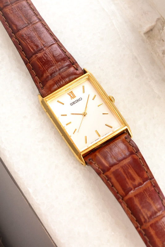 1996 Seiko Silver Dial Beveled Lugs Tank