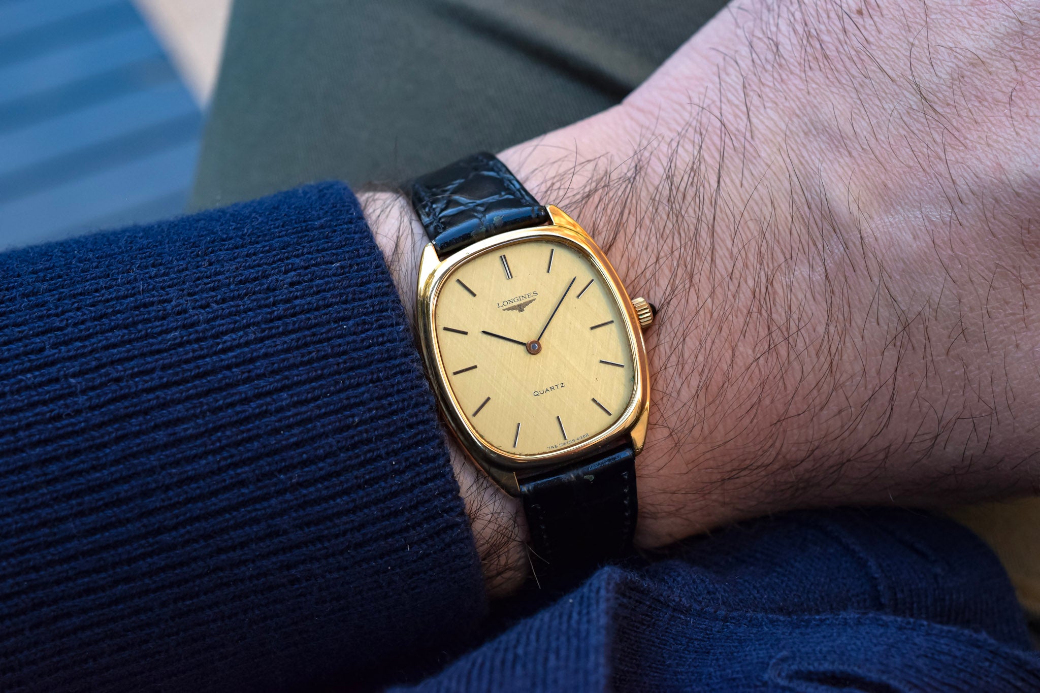 Vintage Longines Linen Ellipse